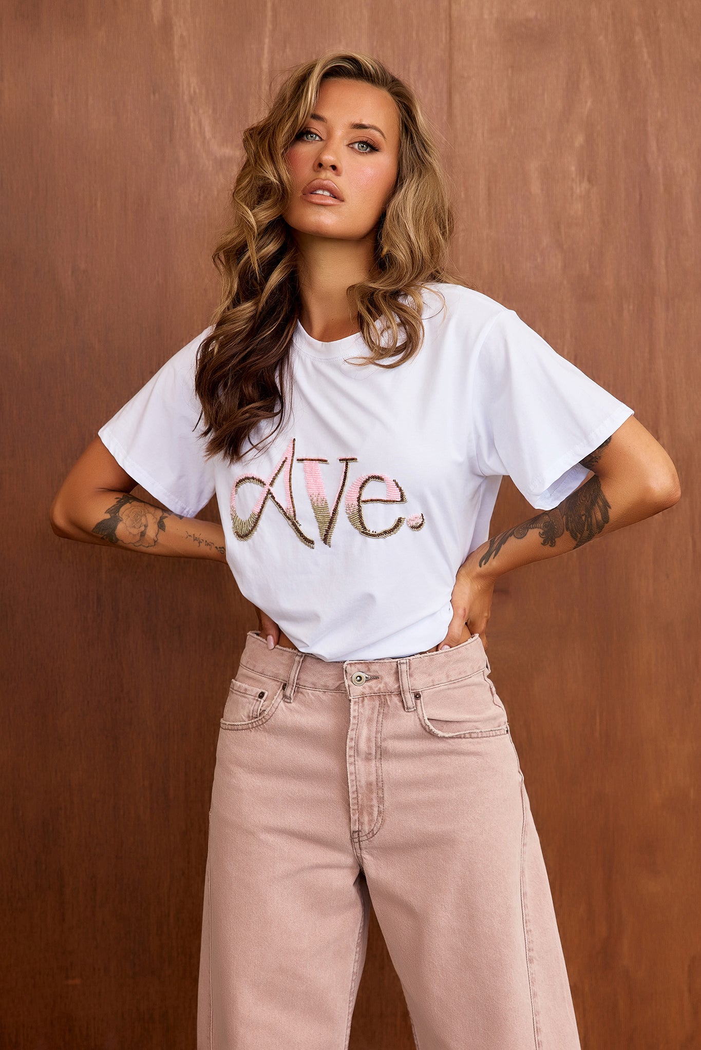 Aura Logo Tee - White