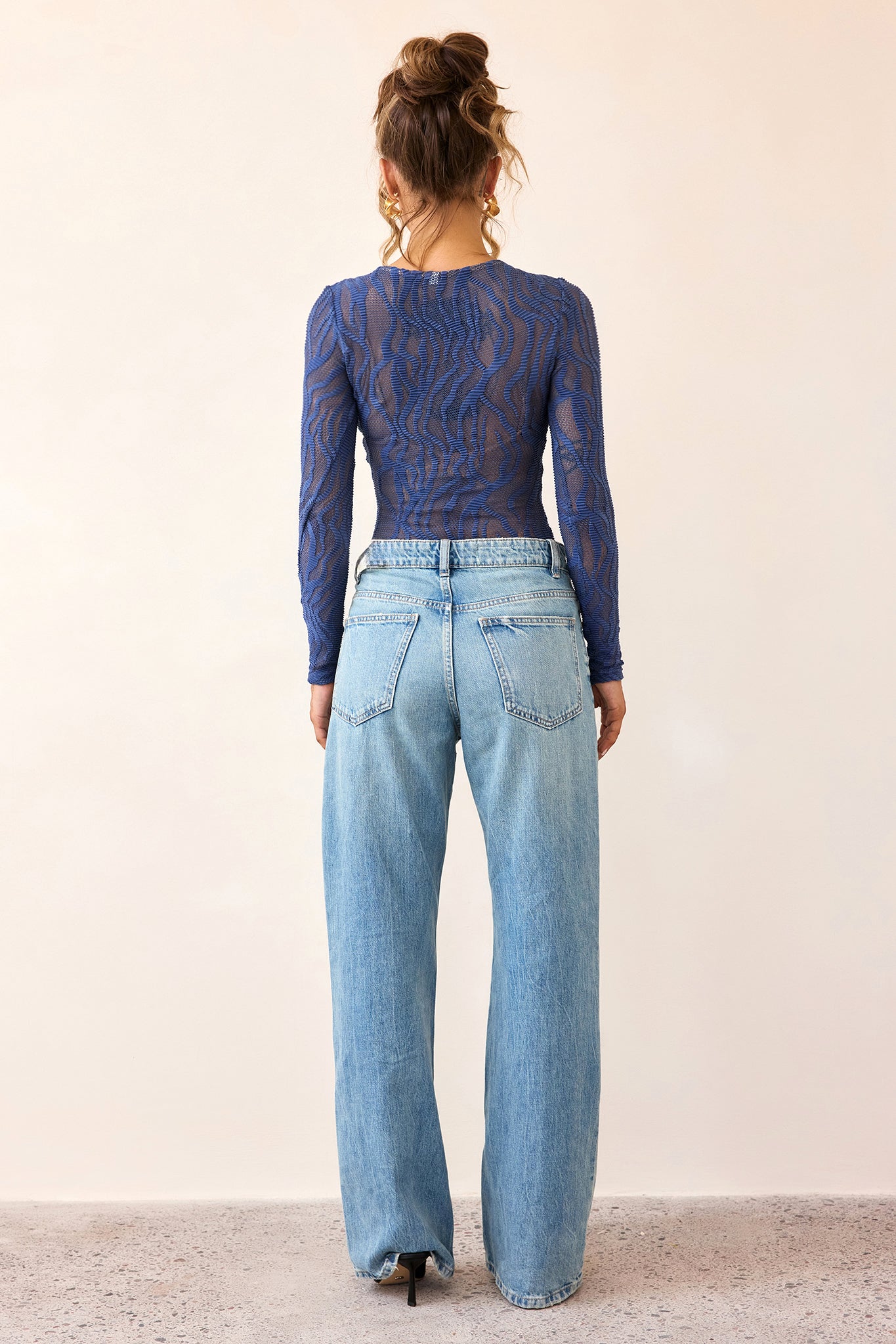 Siren Flow Lace Bodysuit - Midnight Blue