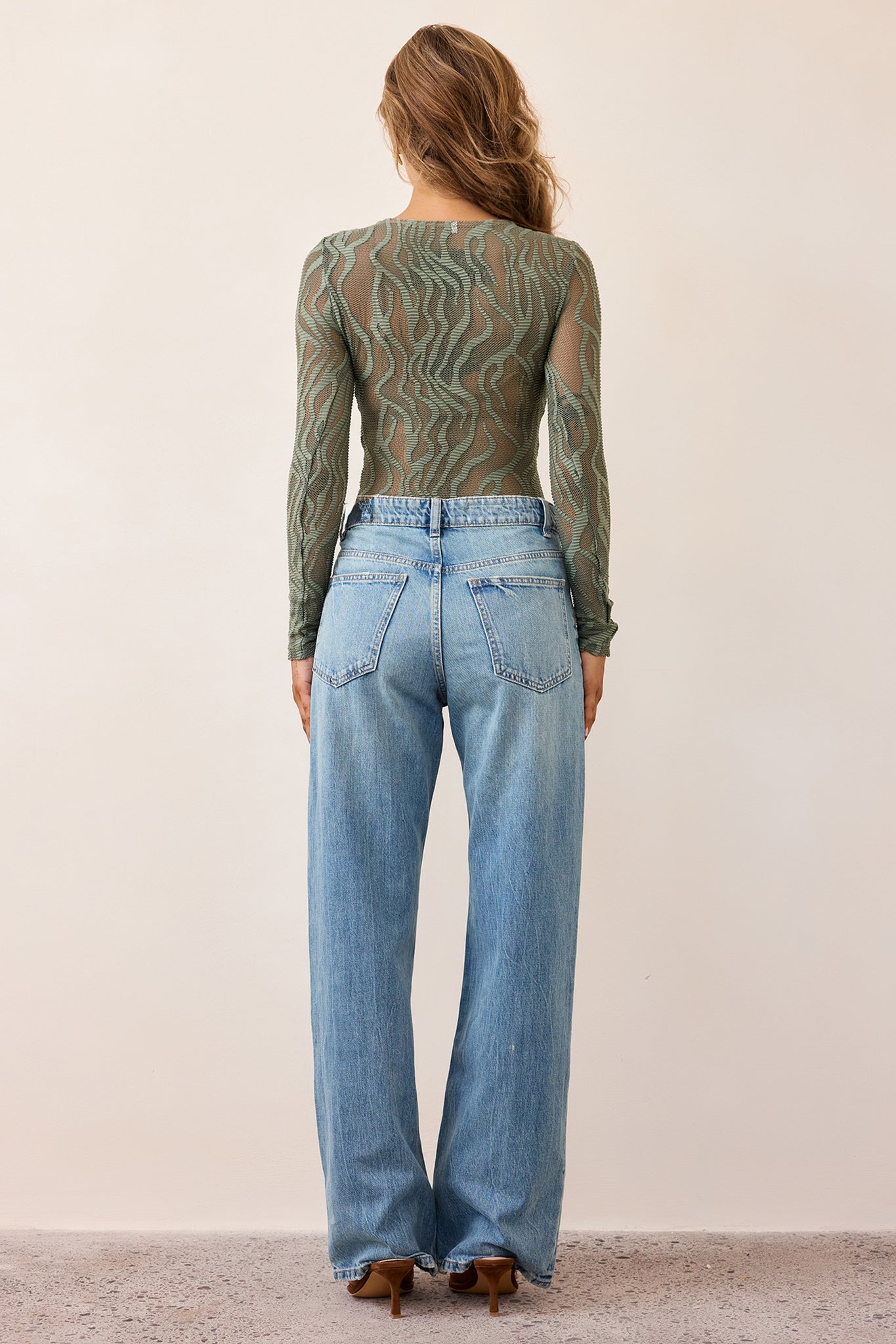 Siren Flow Lace Bodysuit - Olive
