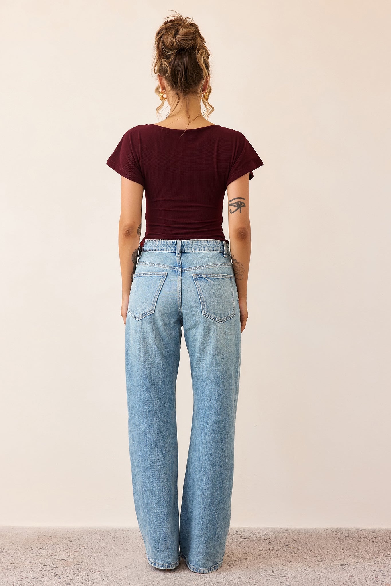 Quiet Form Jersey Top - Wine