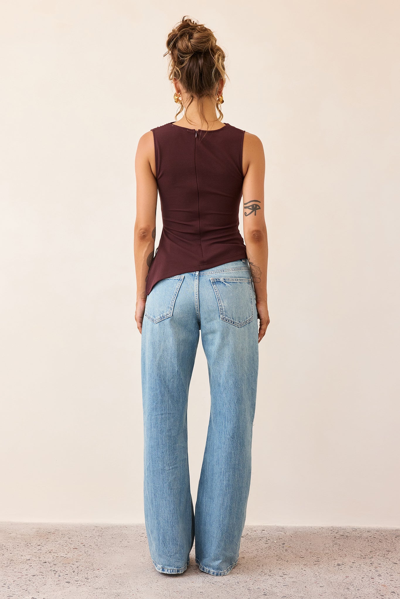 After Dark Drape Jersey Top - Cocoa