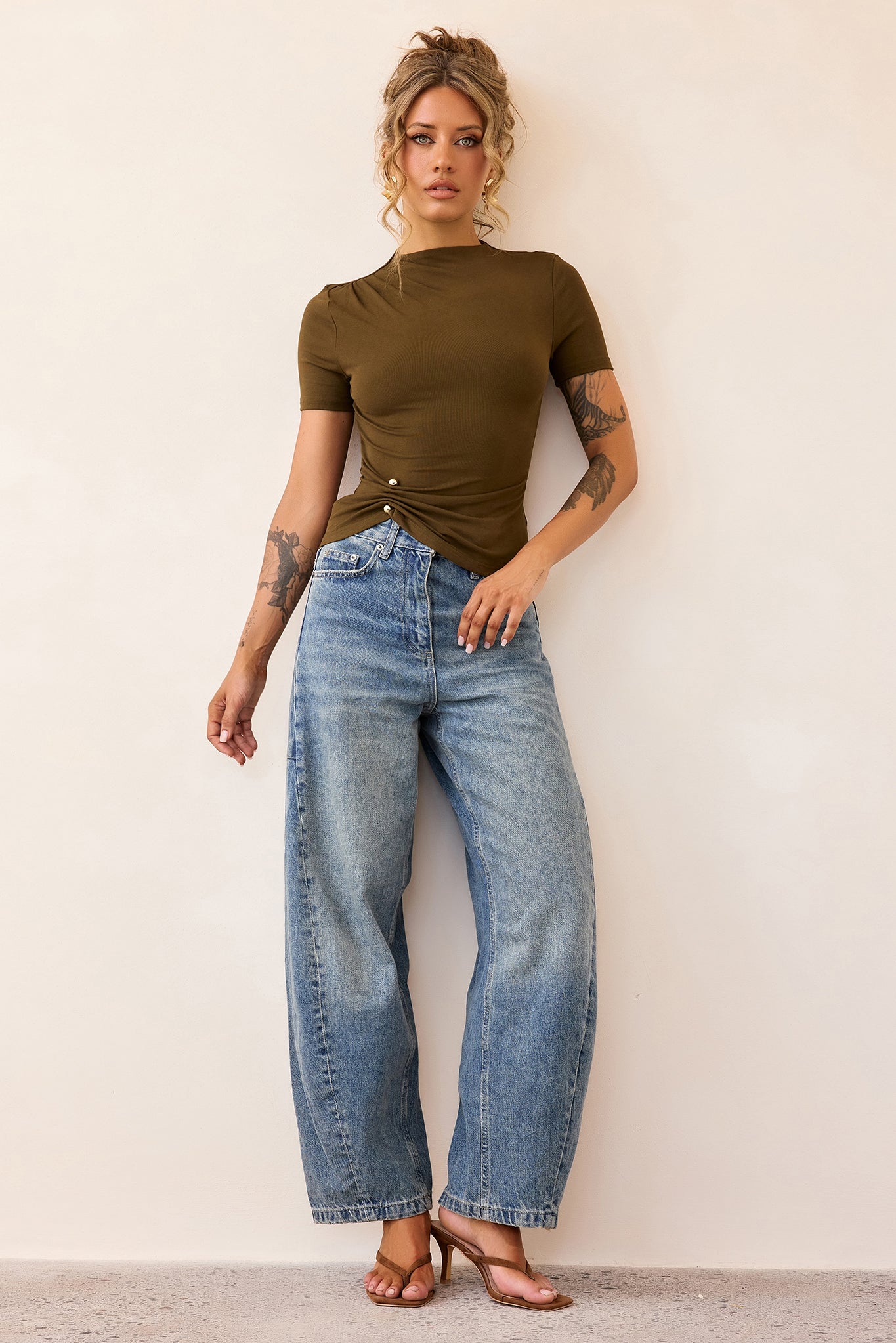 Contour Muse Jersey Top - Olive