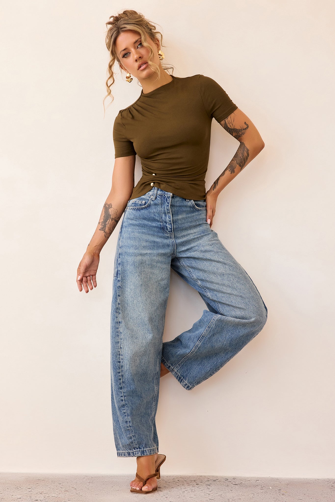 Contour Muse Jersey Top - Olive