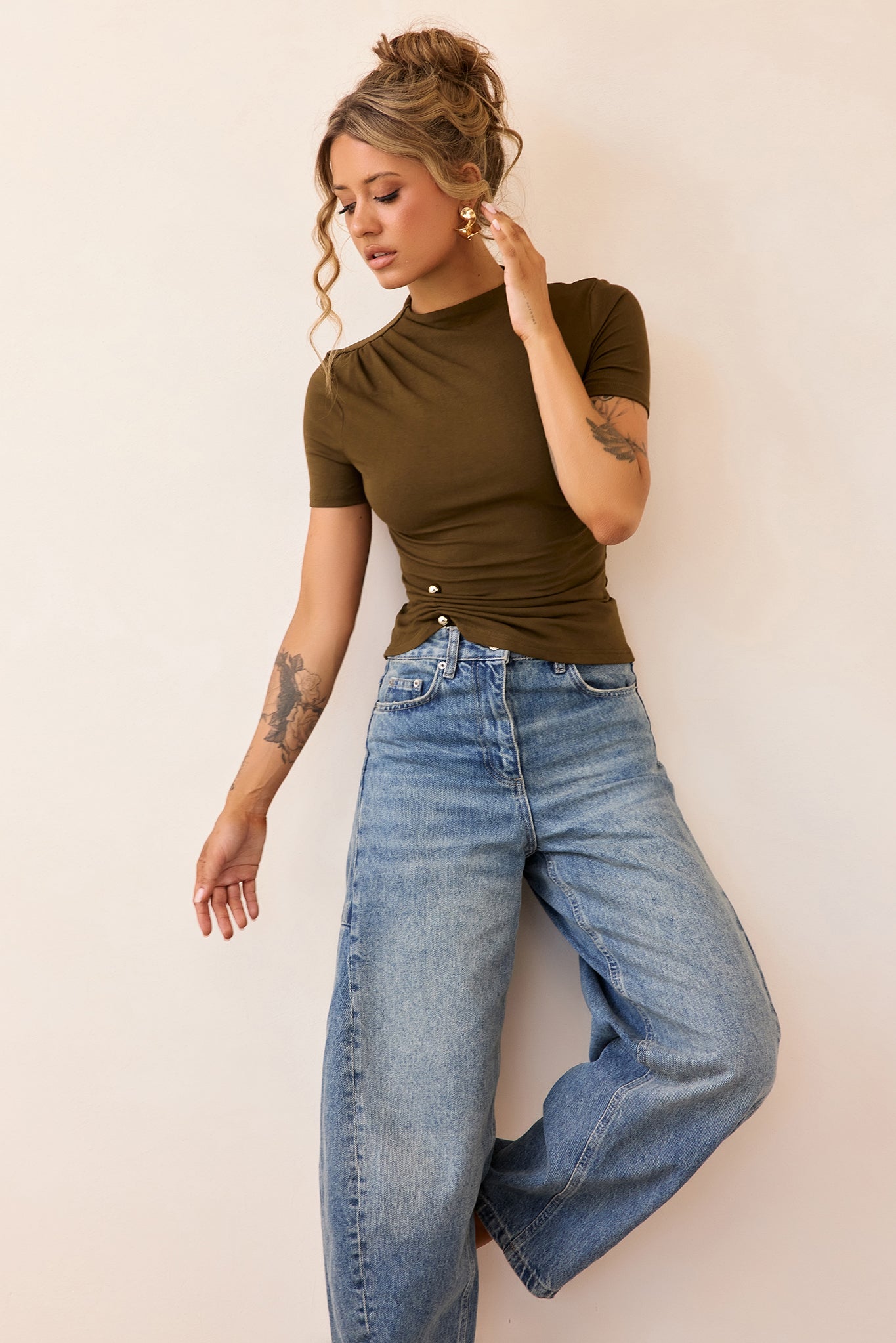 Contour Muse Jersey Top - Olive