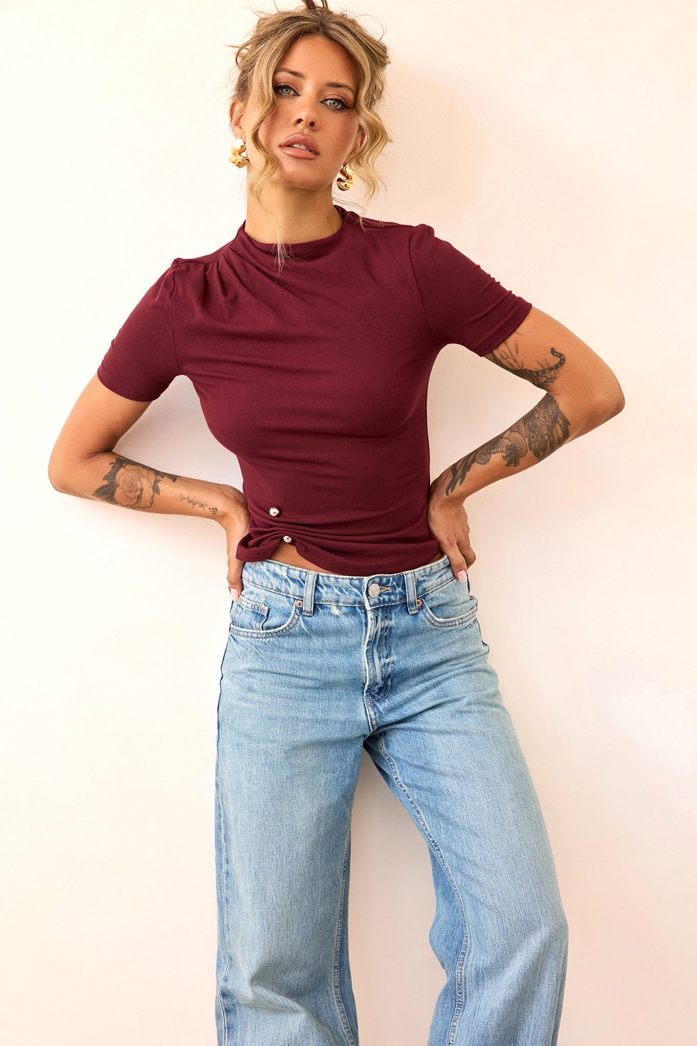 Contour Muse Jersey Top - Mulberry