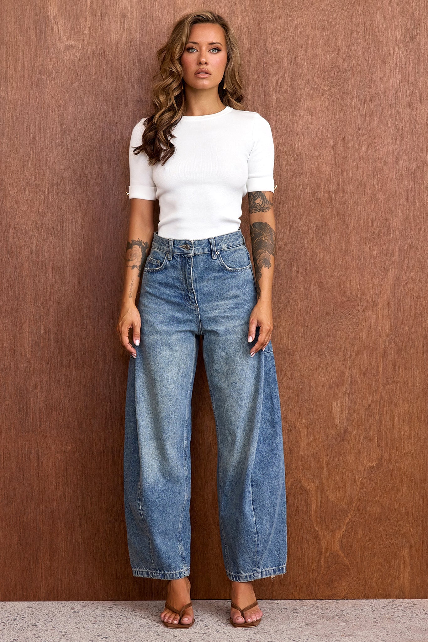 Sculpt Rib Knit Top - White