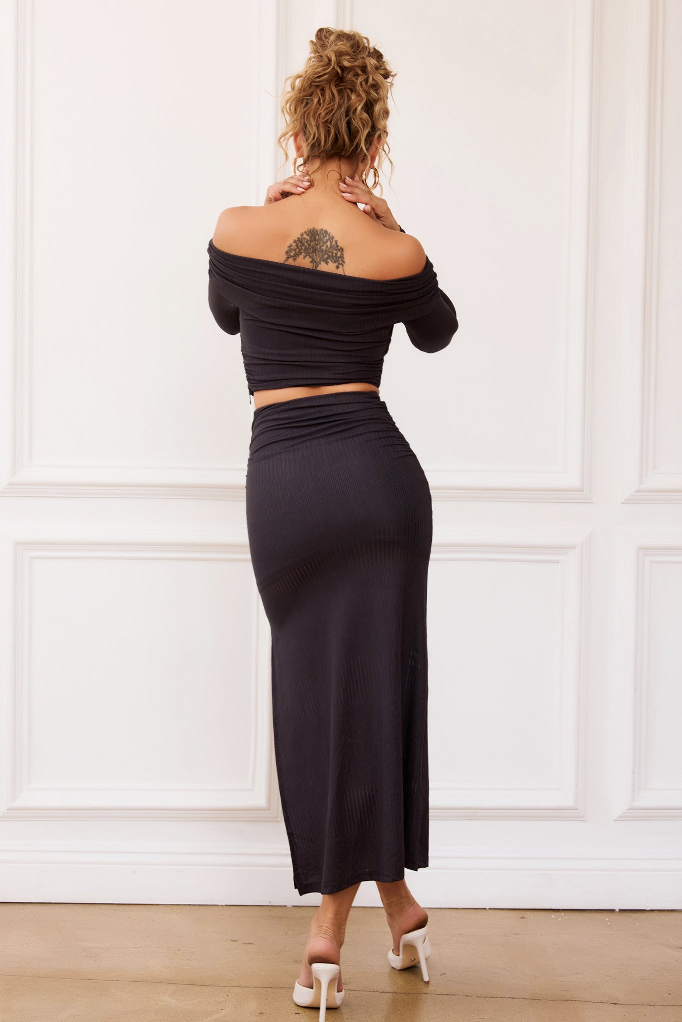 Catalina Crop Top - Charcoal