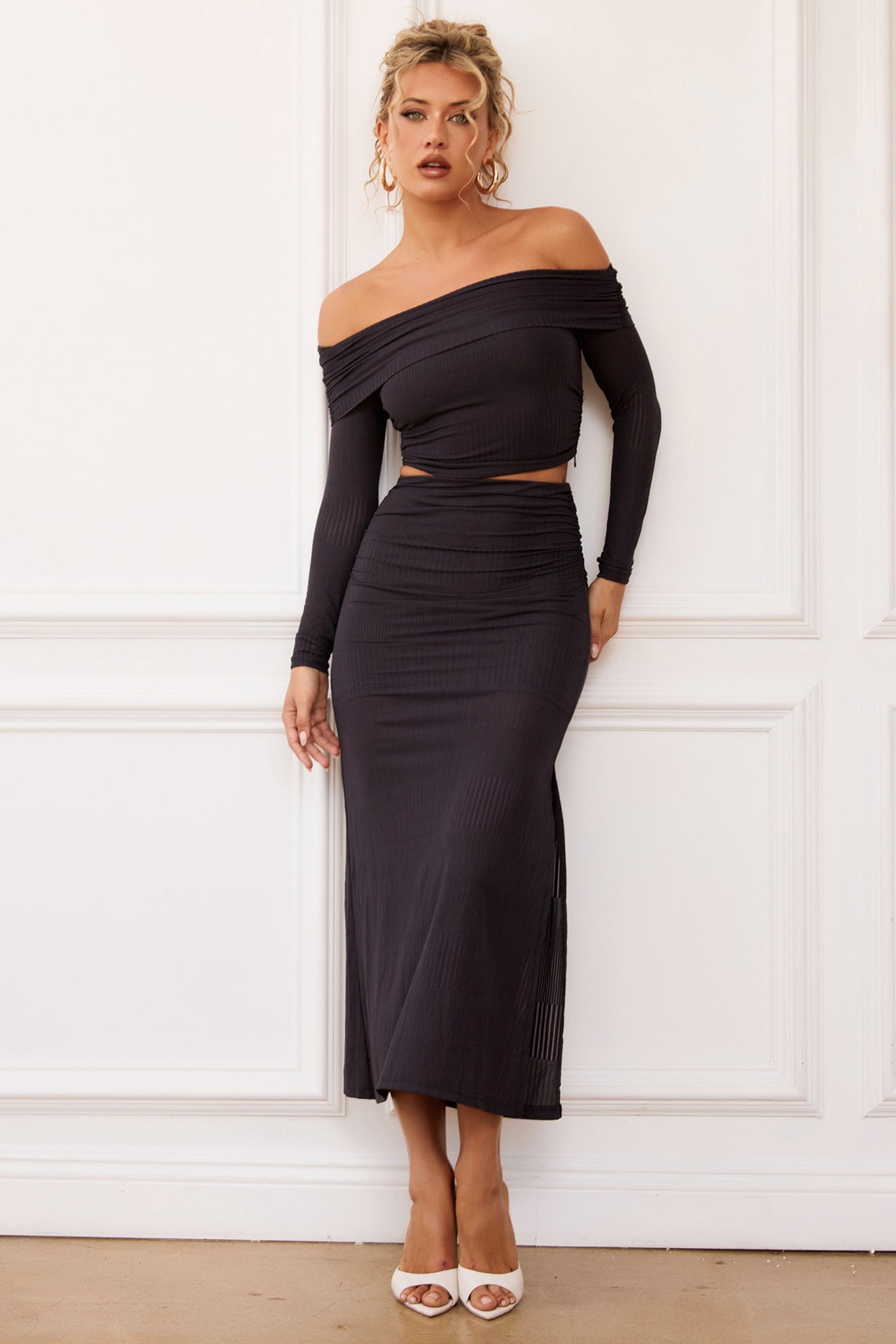 Catalina Crop Top - Charcoal