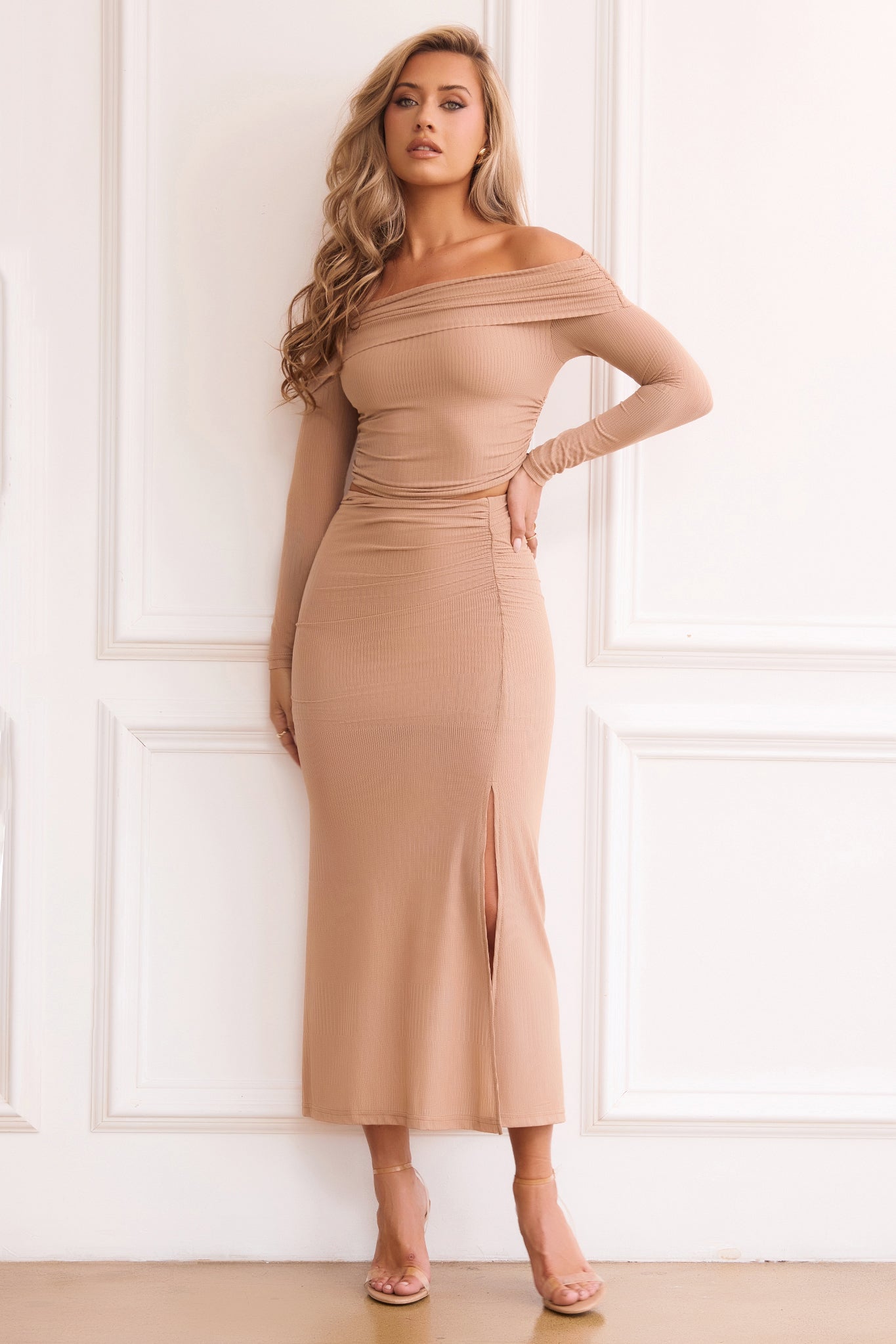 Catalina Midi Skirt - Camel