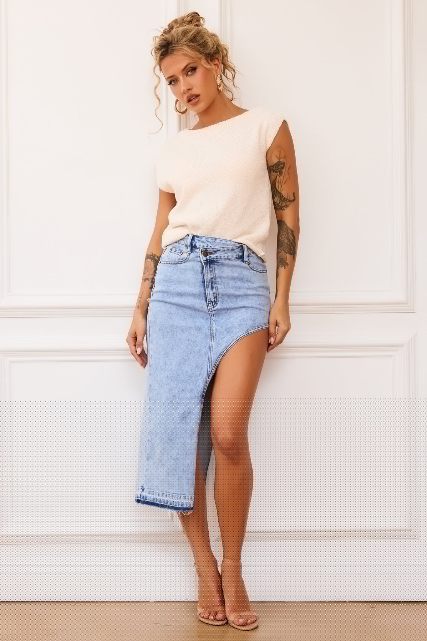 Dance In The Sun Knit Top - Beige