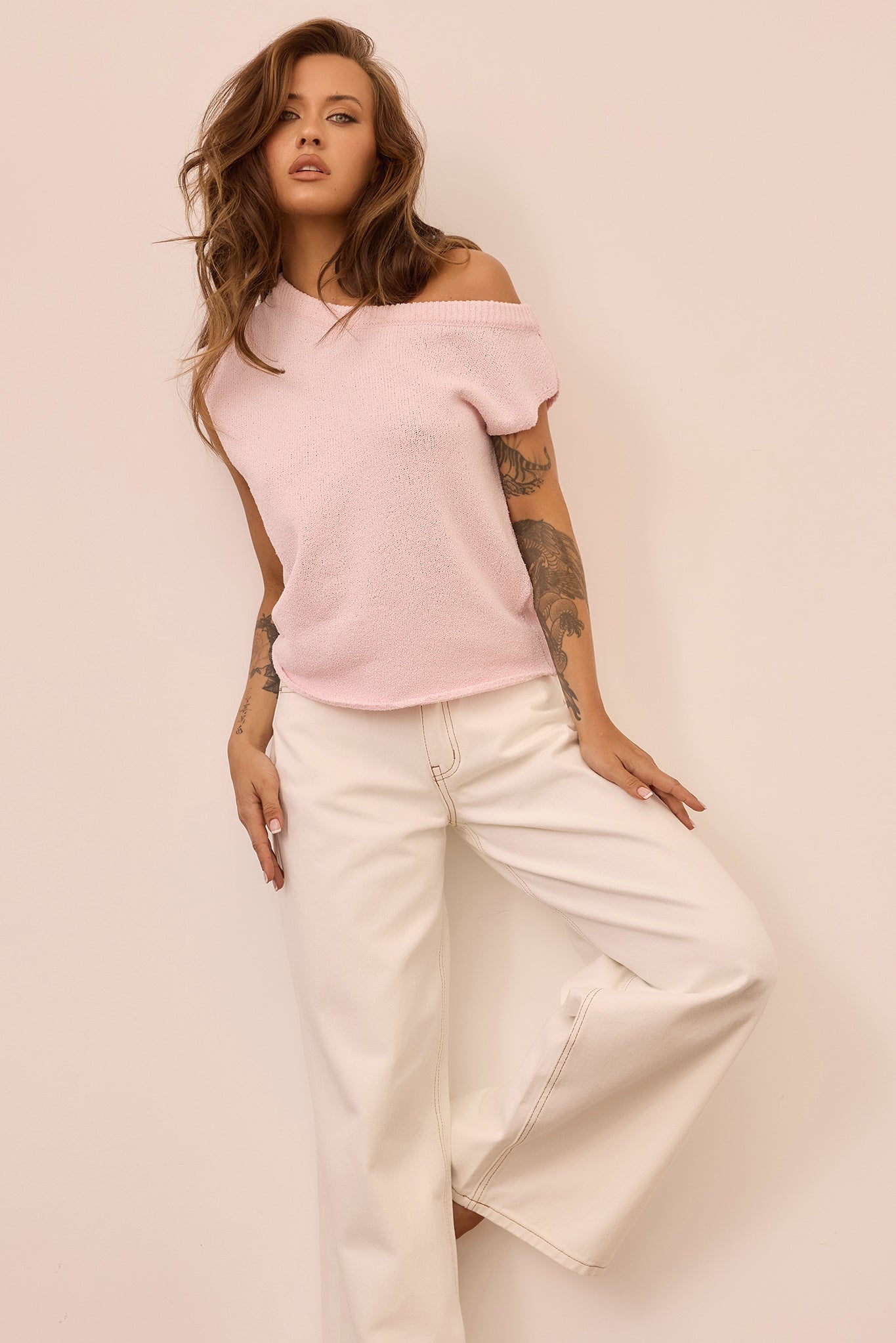Dance In The Sun Knit Top - Pink