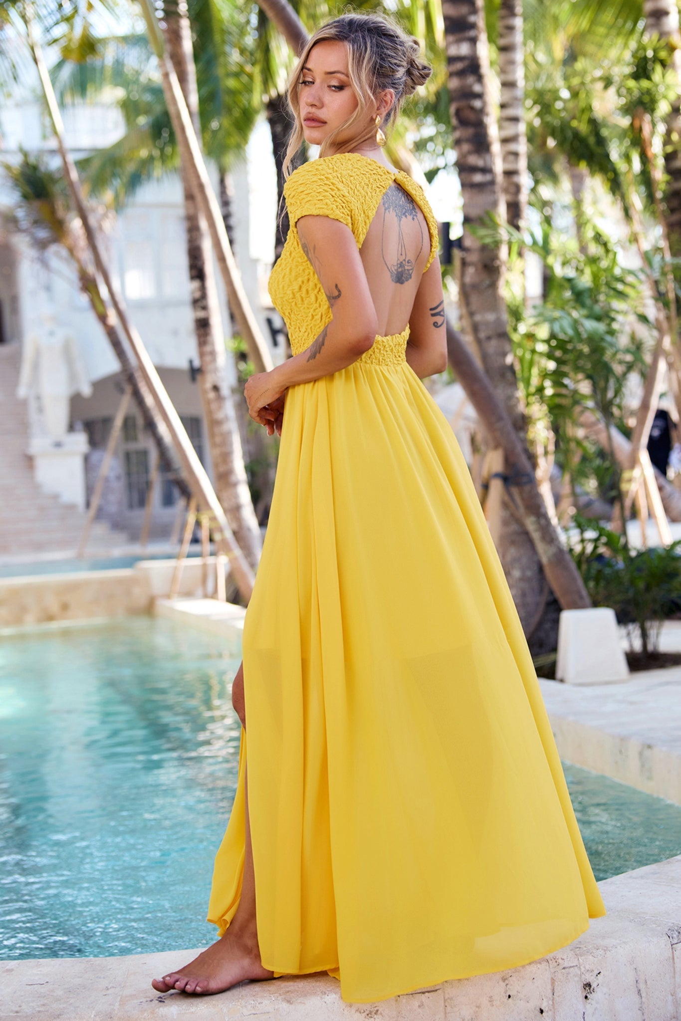 Dream Design Maxi Dress - Yellow