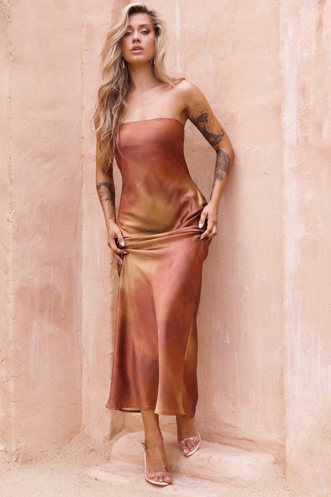 Eye Candy Maxi Dress - Copper