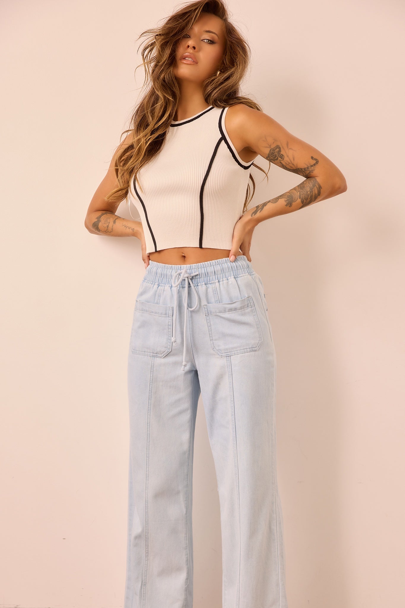 My Little Micro Knit Top - White