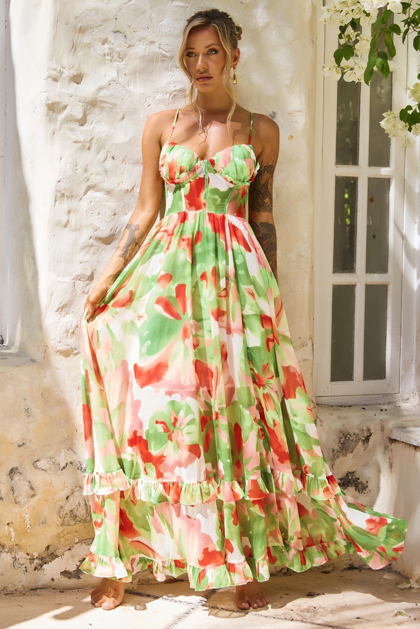 Nightcap Maxi Dress - Green Multi