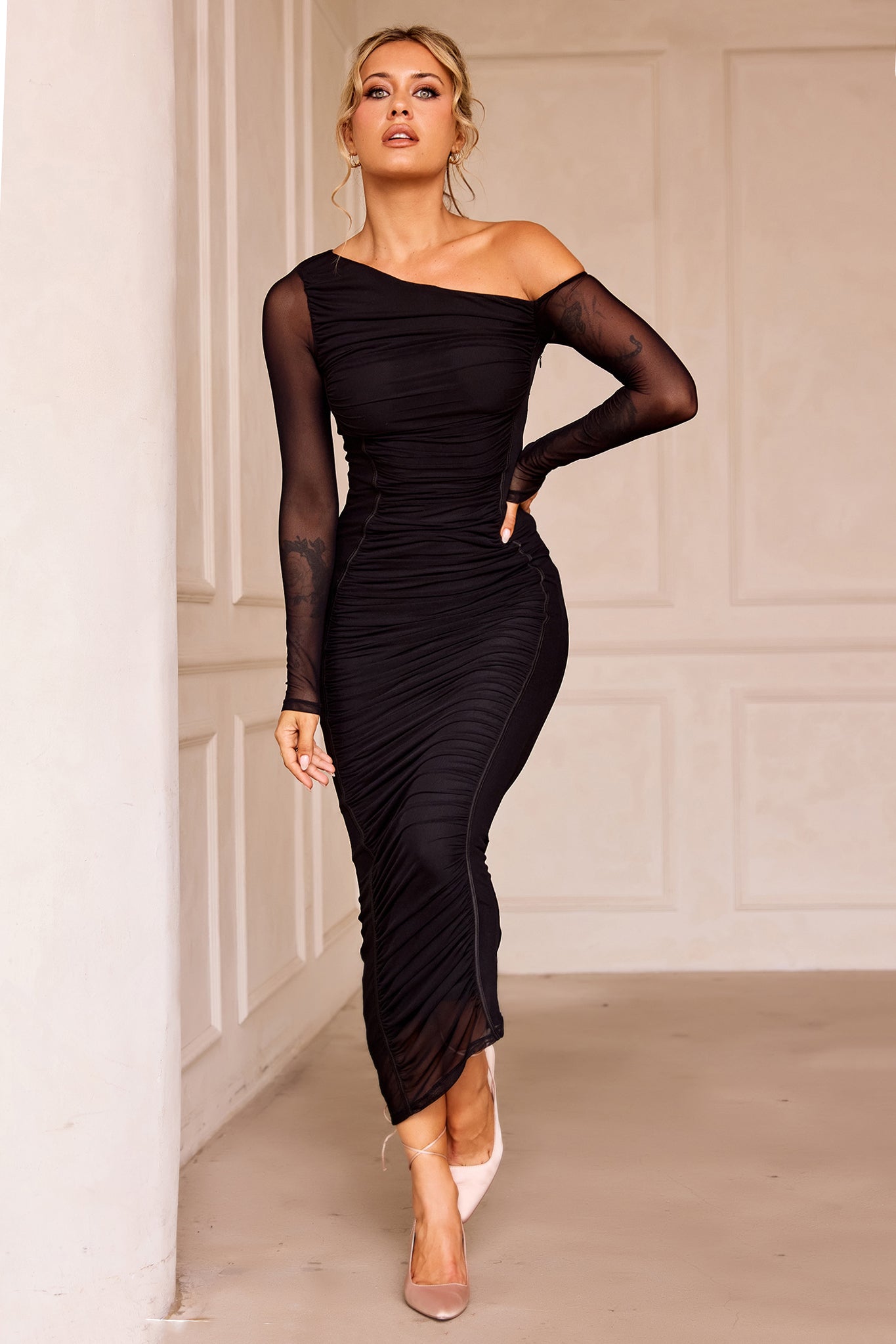 One More Serve Maxi Dress - Black