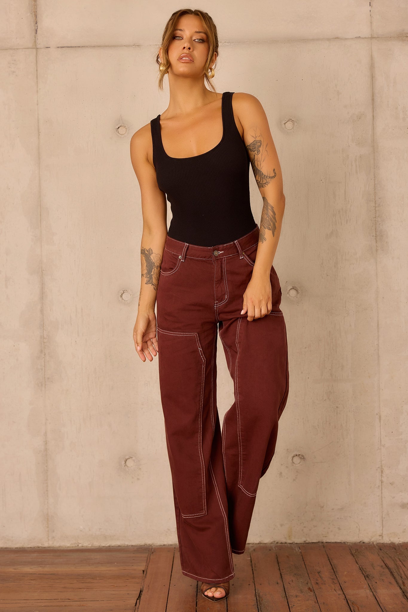 Rust Frontier Denim Jeans - Chocolate