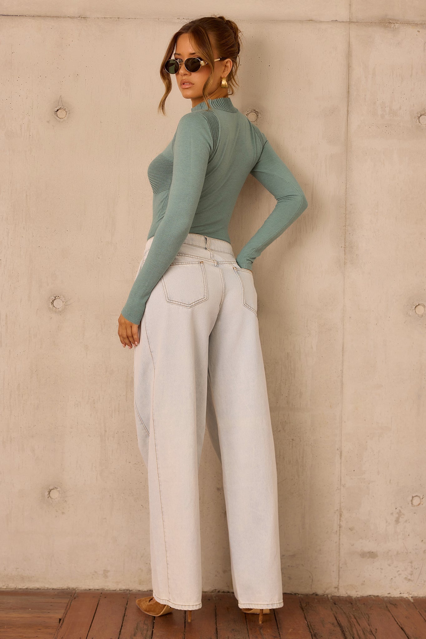 Sculpted Verse Knit Bodysuit - Sage