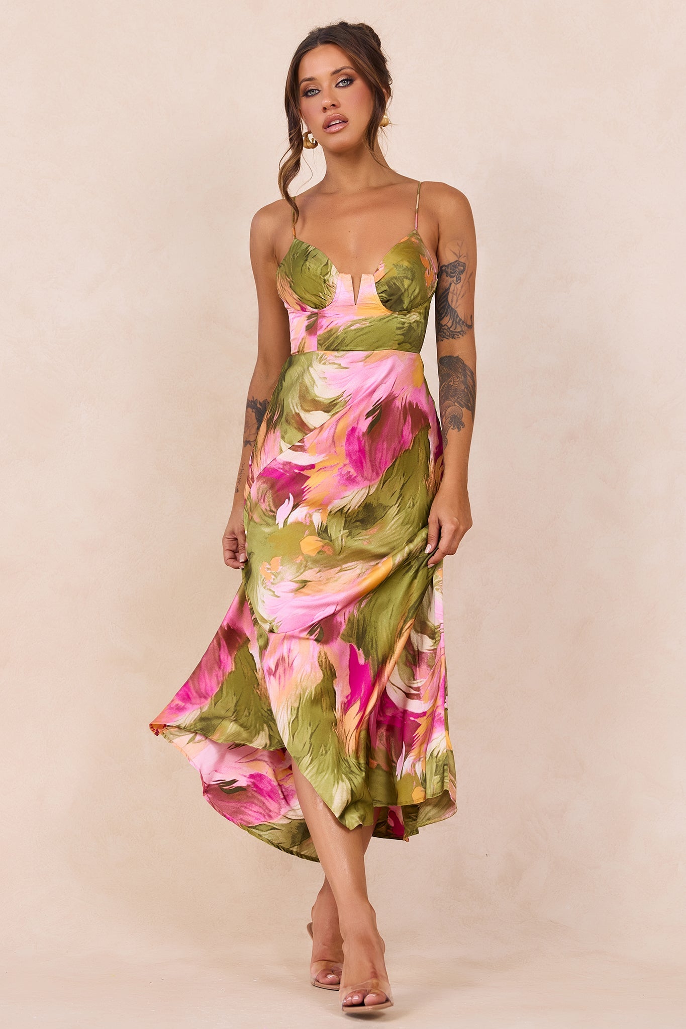 Send Love Maxi Dress - Purple Multi
