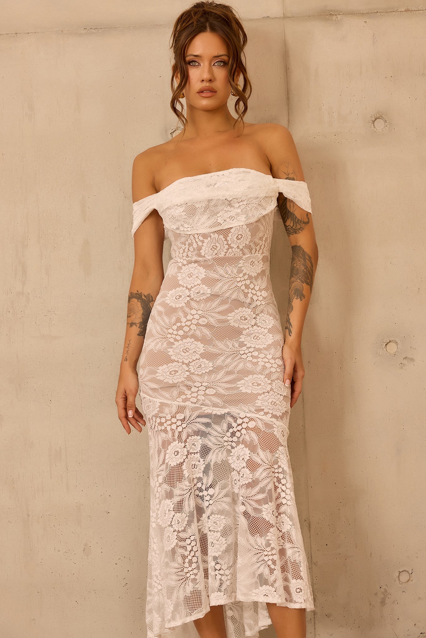 Style Stories Lace Maxi Dress - White