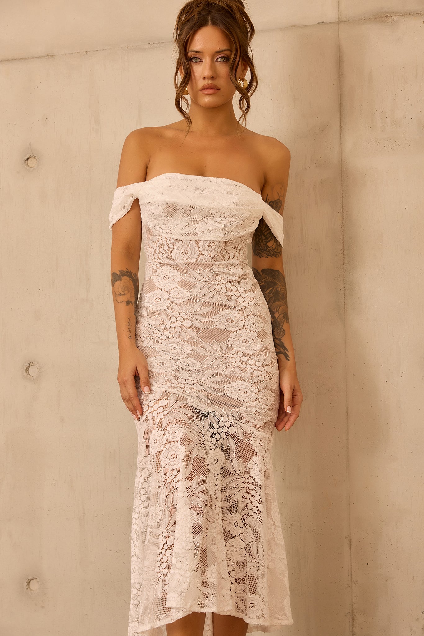 Style Stories Lace Maxi Dress - White