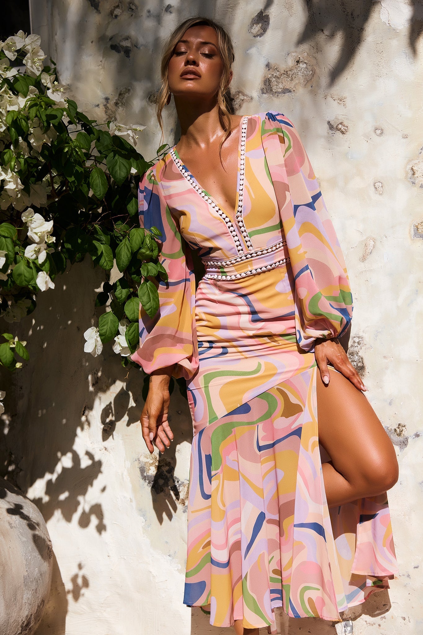Sunflare Maxi Dress - Pink Multi