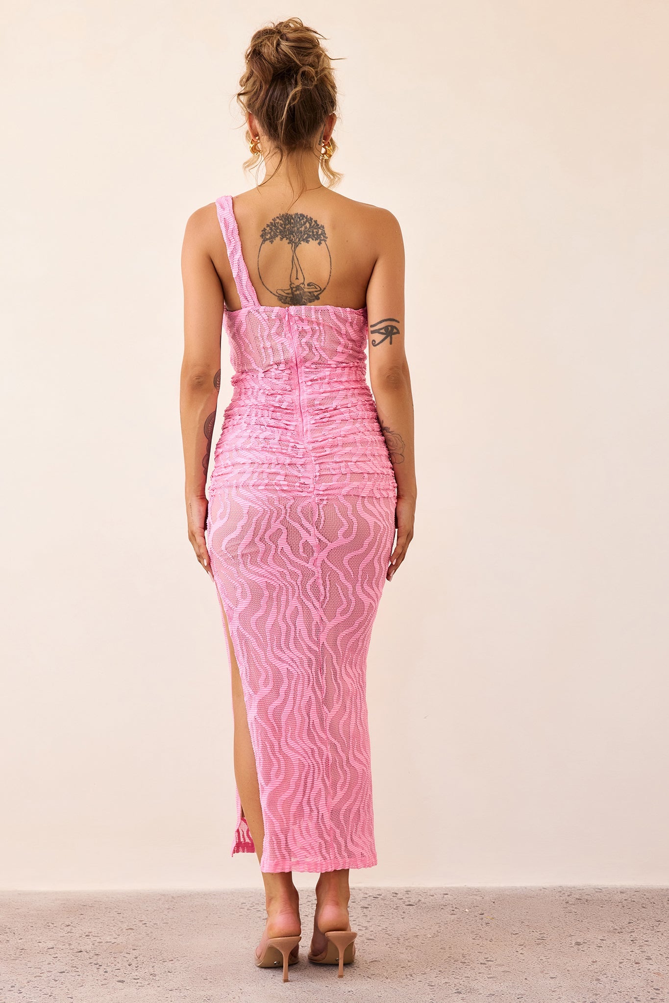 Spotlight Lace Maxi Dress - Pink