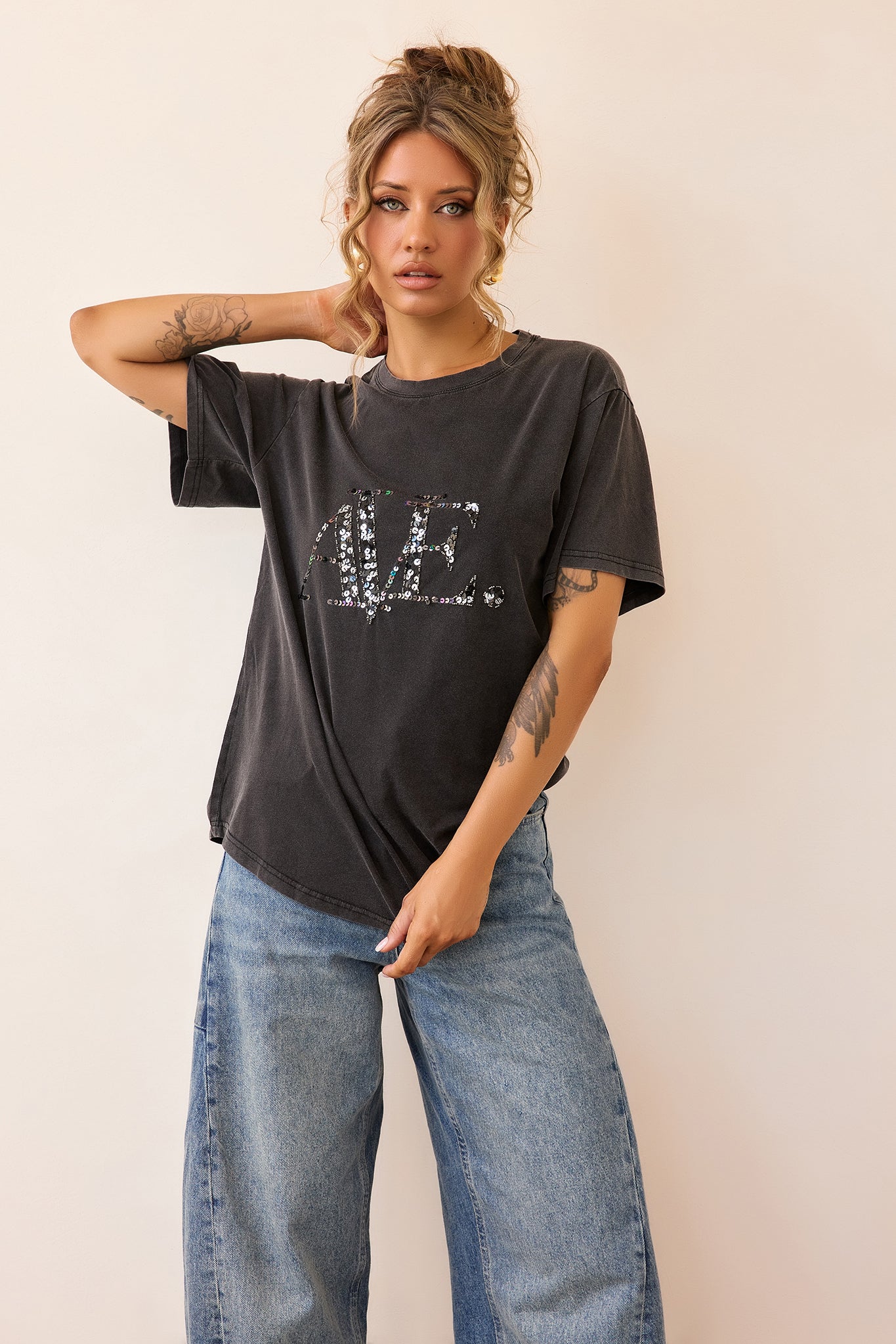 Afterlight Tee - Washed Black