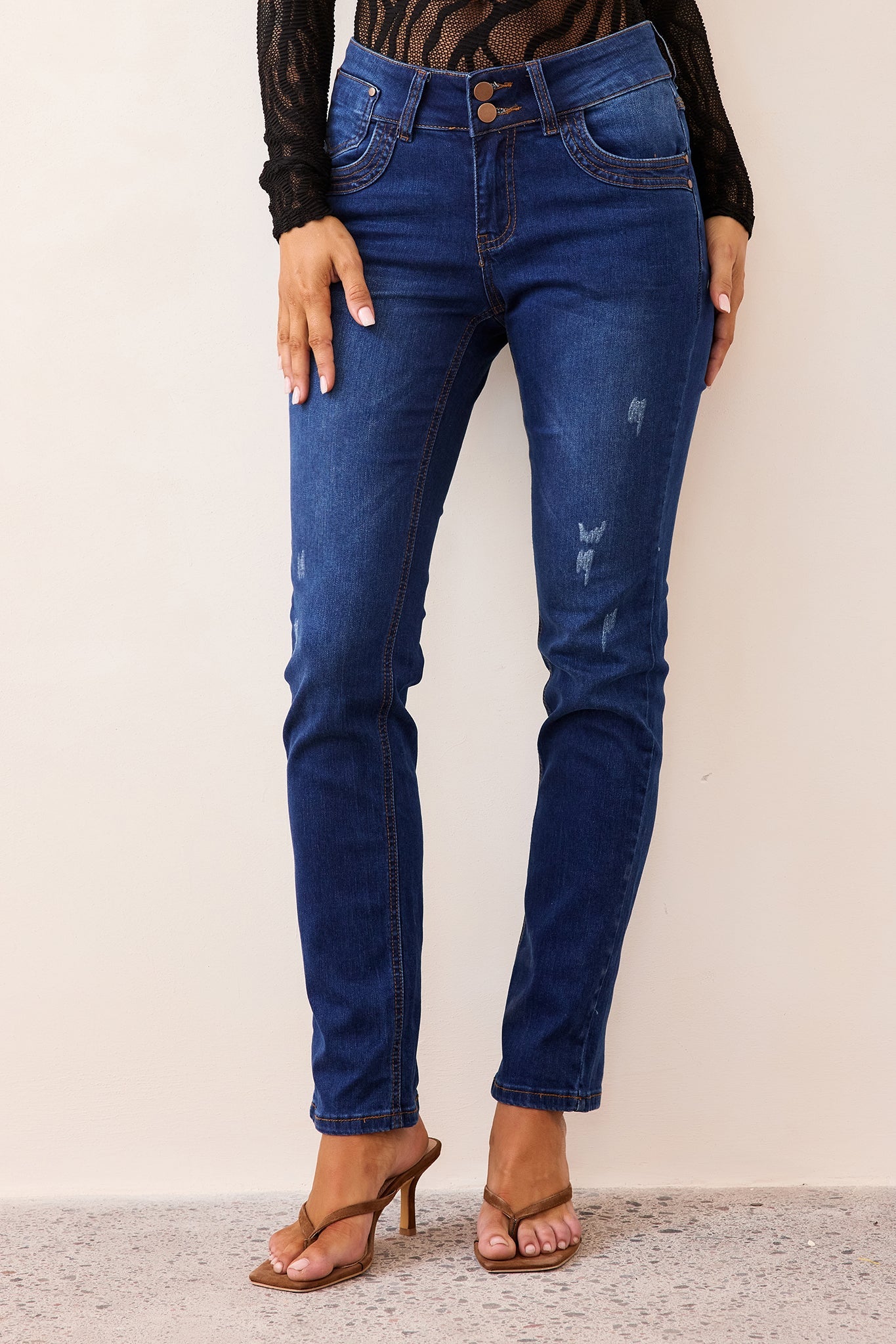 Second Skin Denim Jeans - Dark Blue