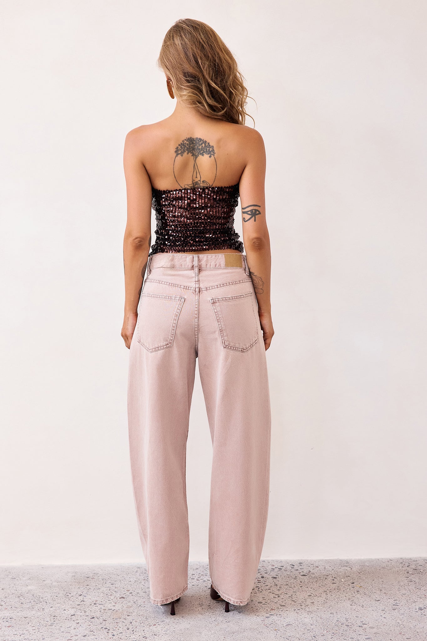 Midnight Pulse Sequin Top - Chocolate