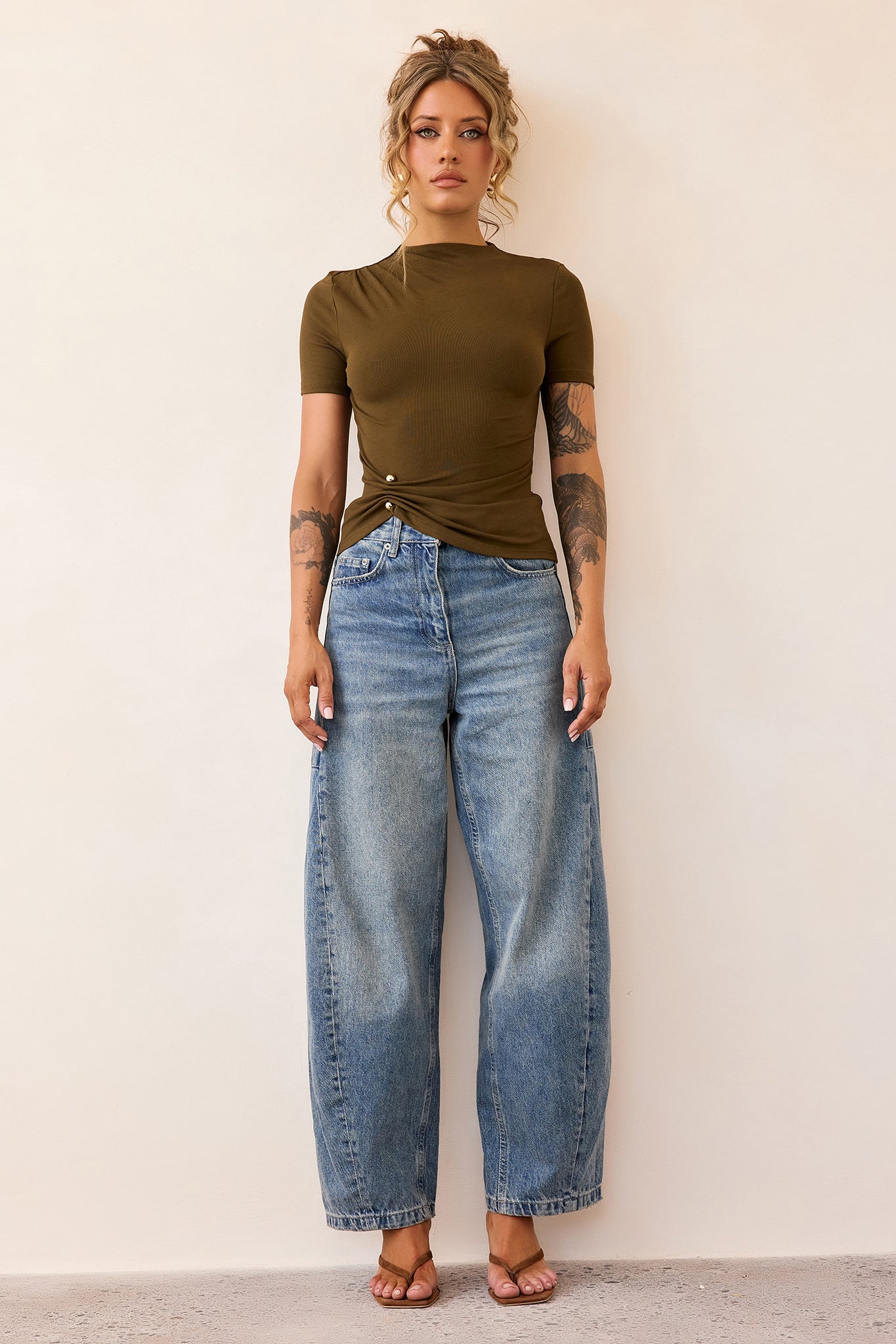 Contour Muse Jersey Top - Olive