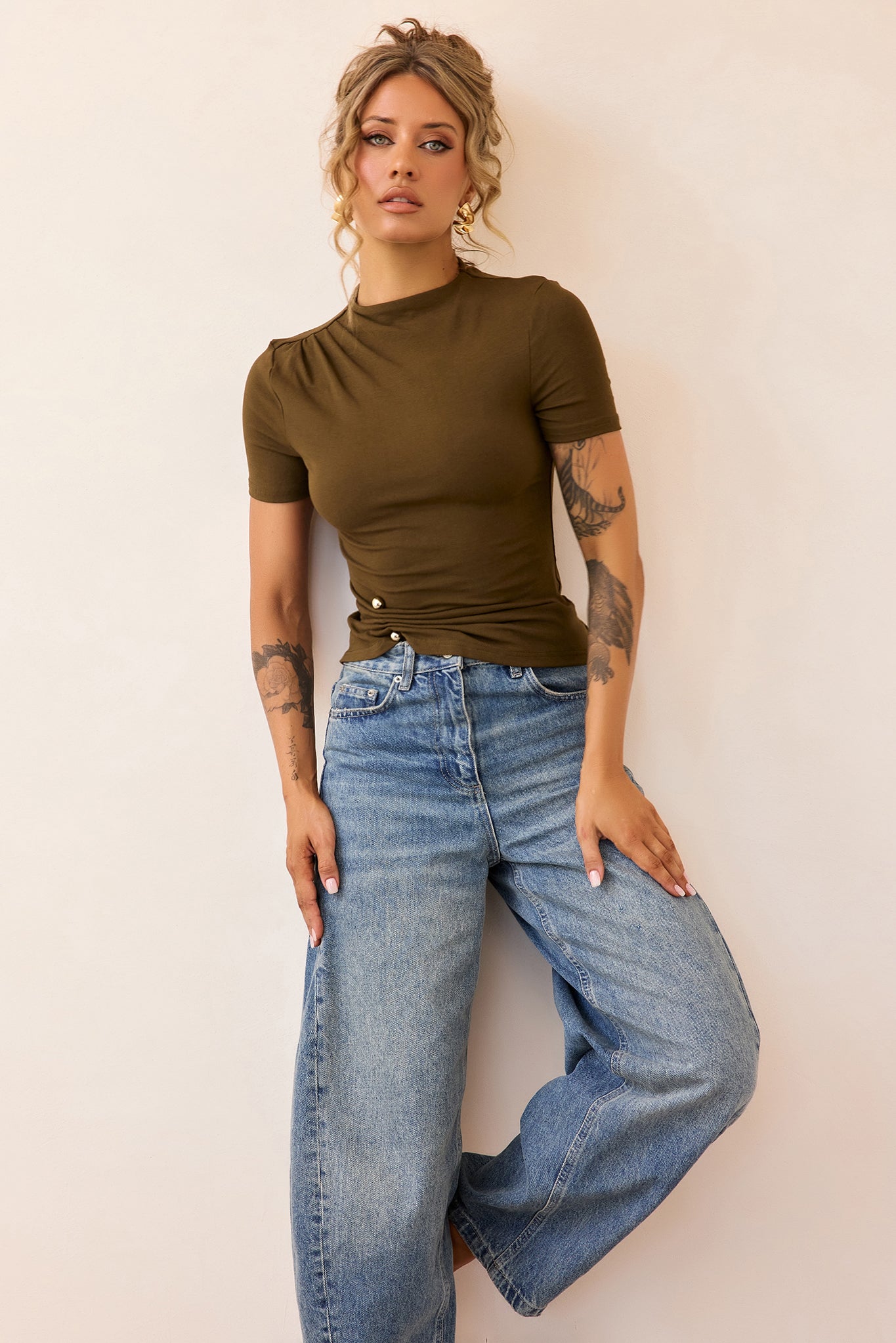 Contour Muse Jersey Top - Olive