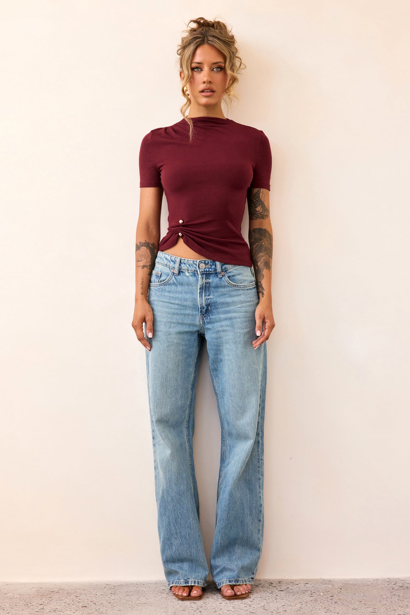 Contour Muse Jersey Top - Mulberry