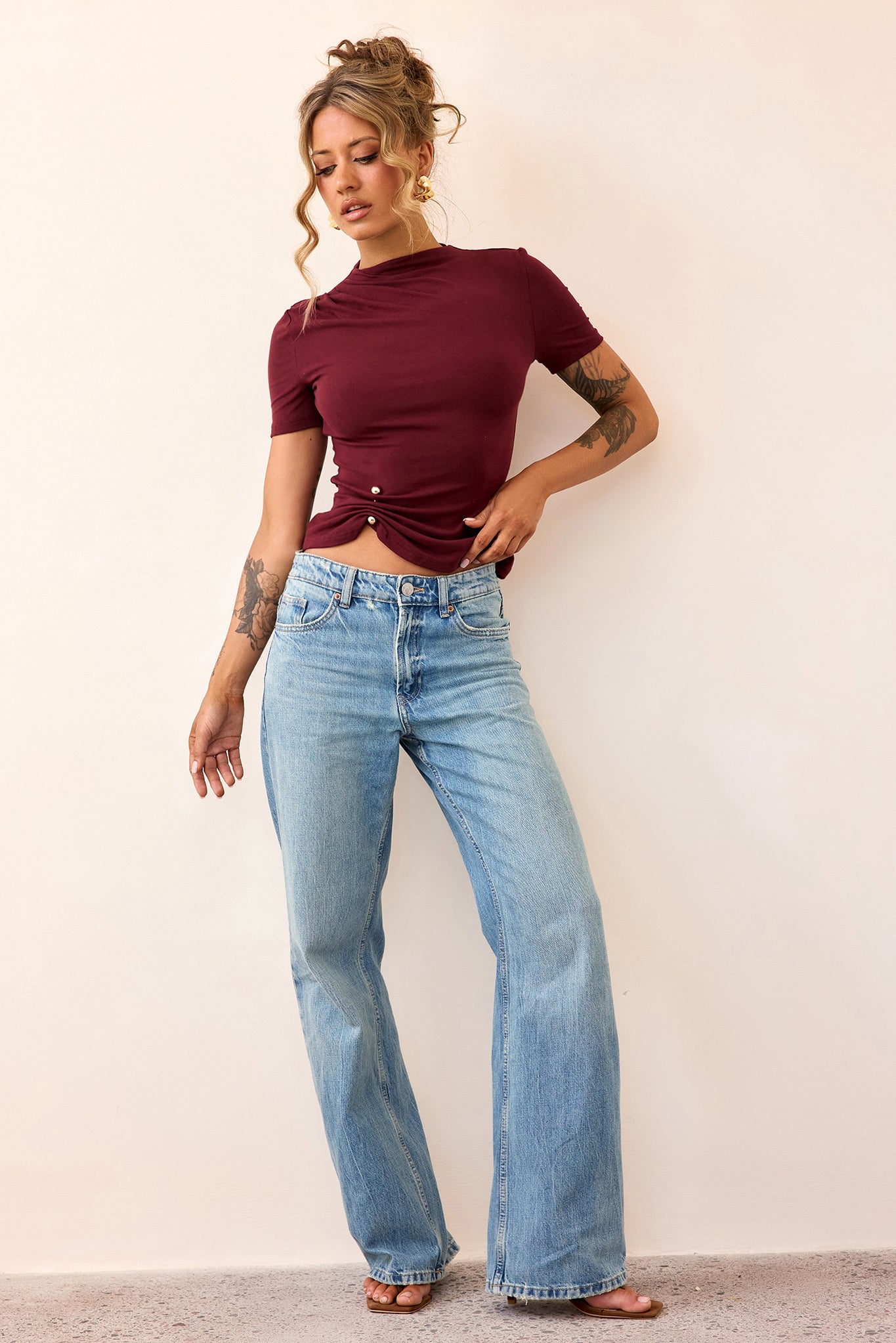 Contour Muse Jersey Top - Mulberry