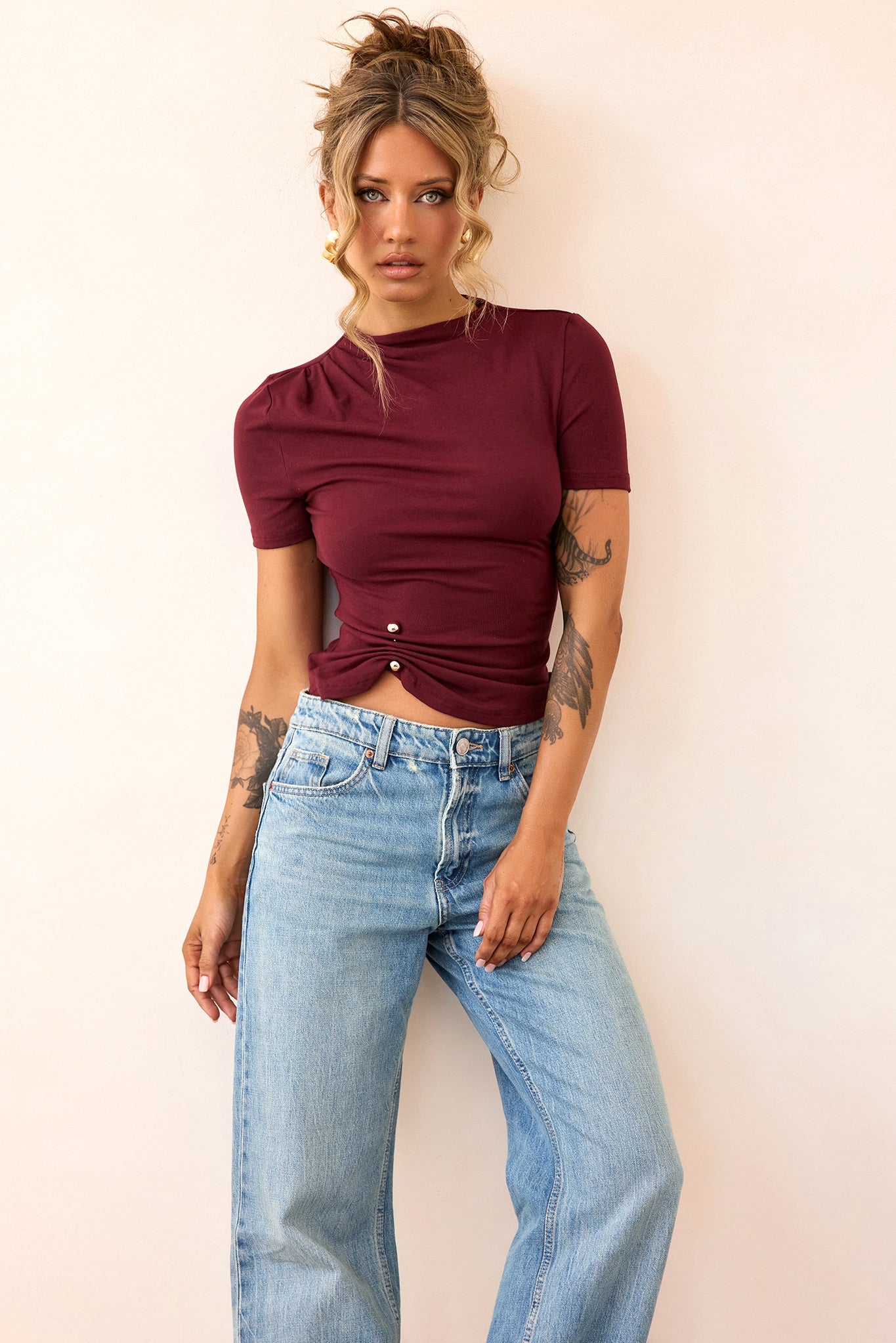 Contour Muse Jersey Top - Mulberry