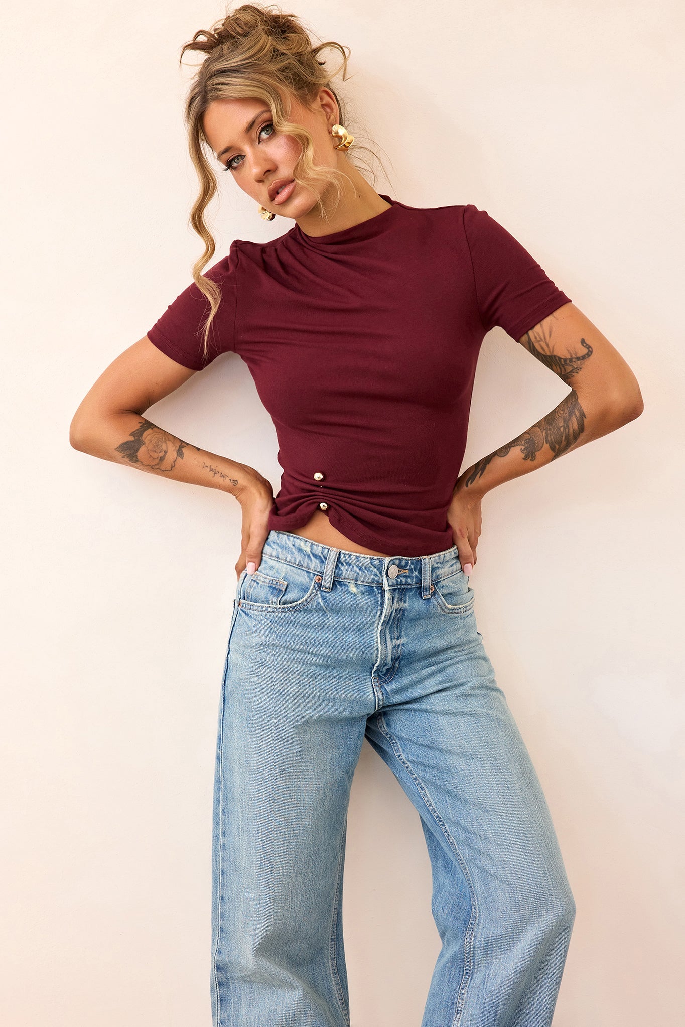 Contour Muse Jersey Top - Mulberry