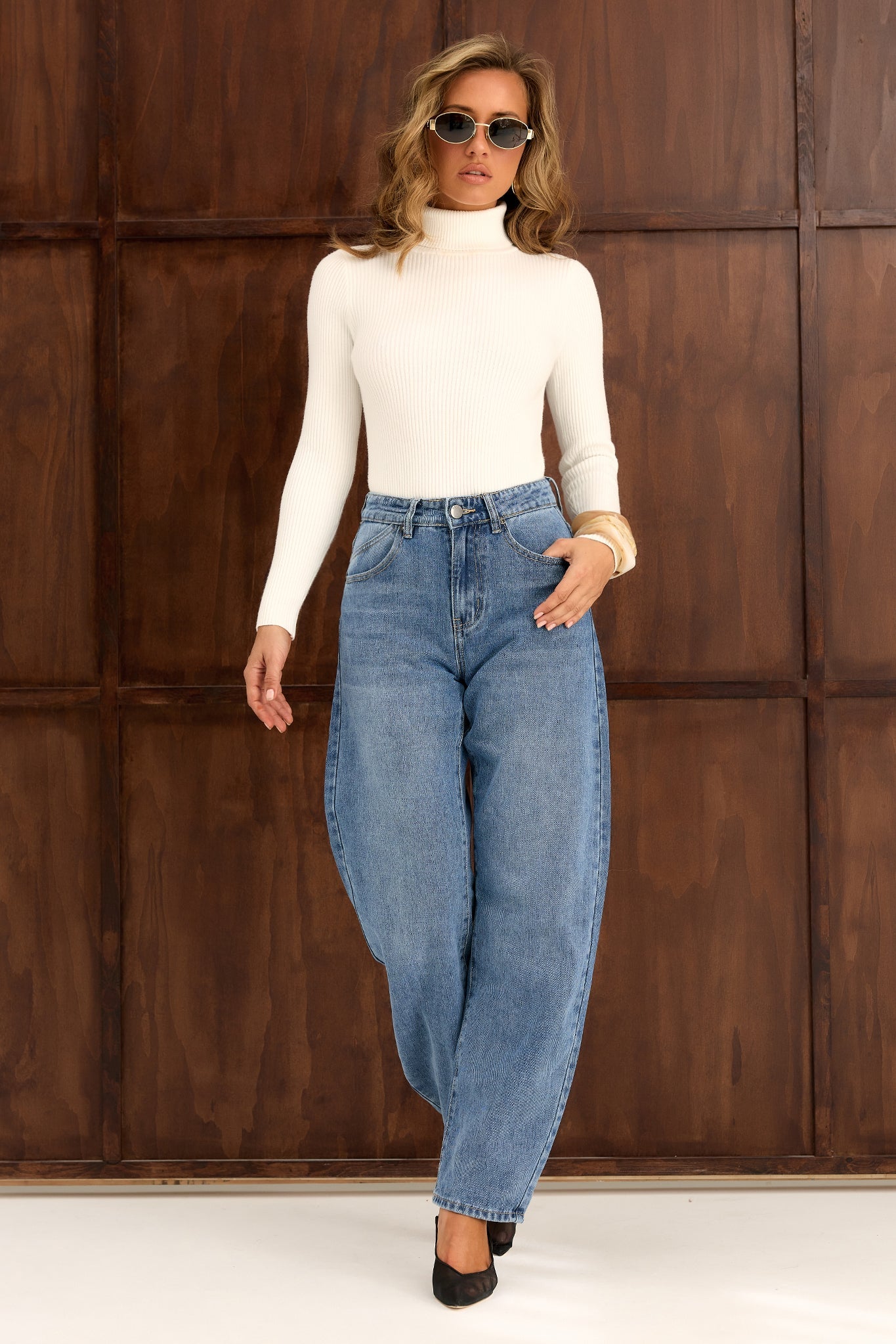 Riviera Curve Jeans - Washed Blue