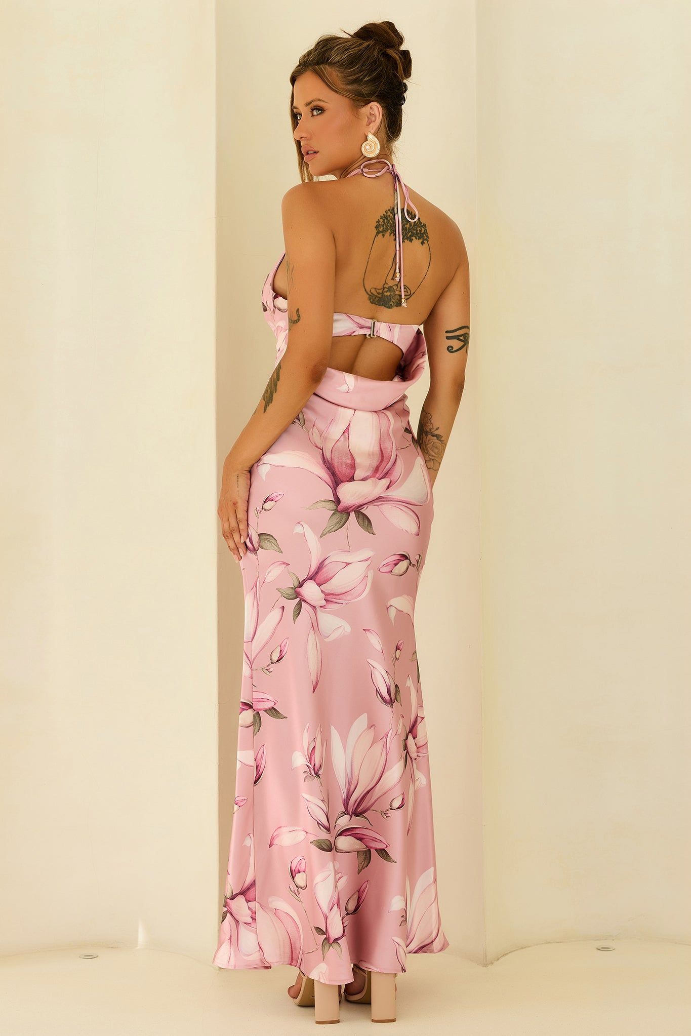 Bloom Baby Satin Maxi Dress - Blush