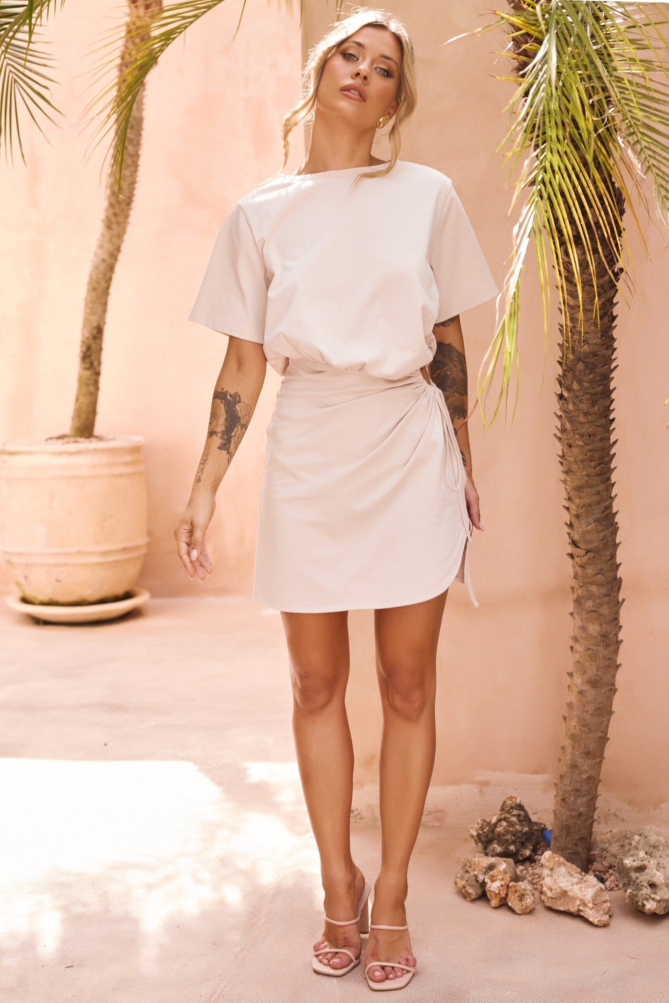 City Sunlight Mini Dress - Stone