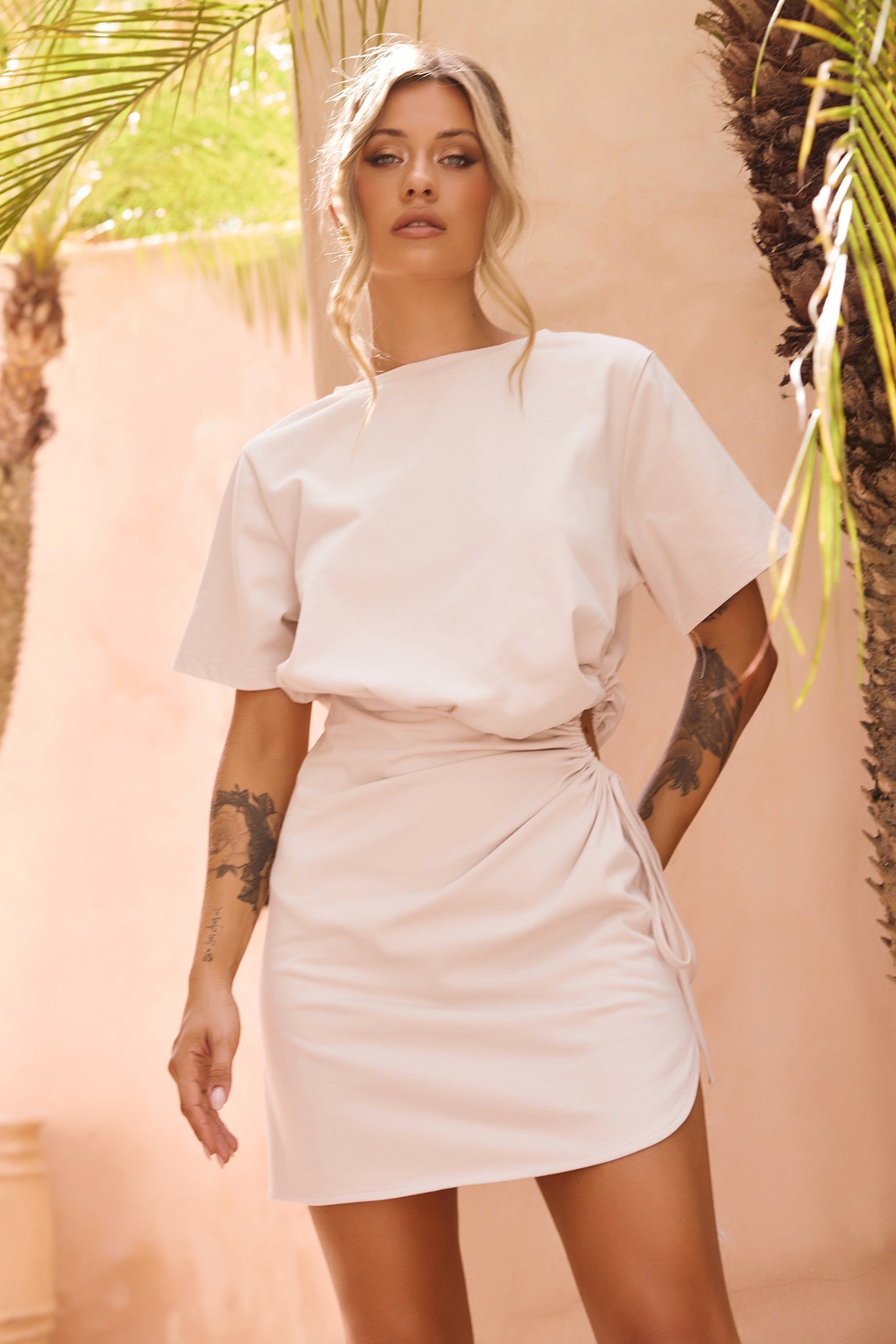 City Sunlight Mini Dress - Stone