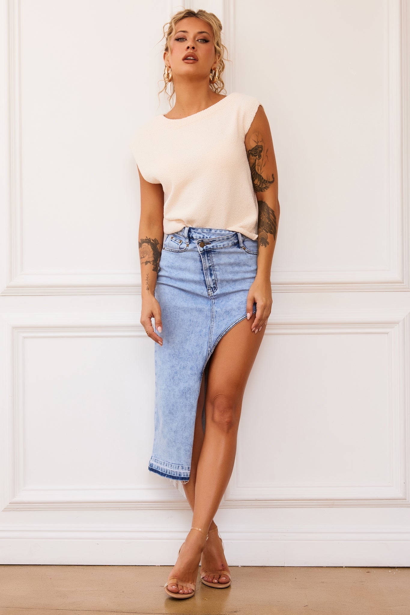 Dance In The Sun Knit Top - Beige