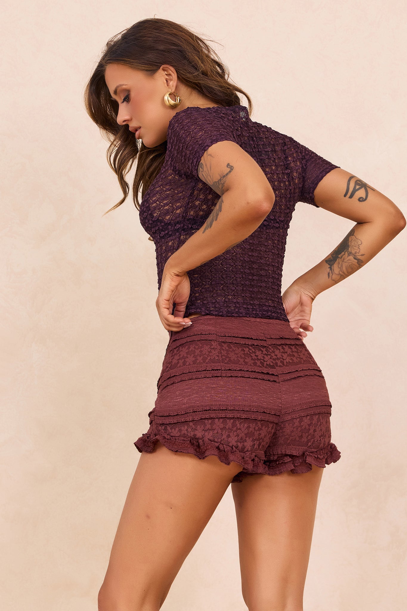Everyday Guest Lace Shorts - Chocolate