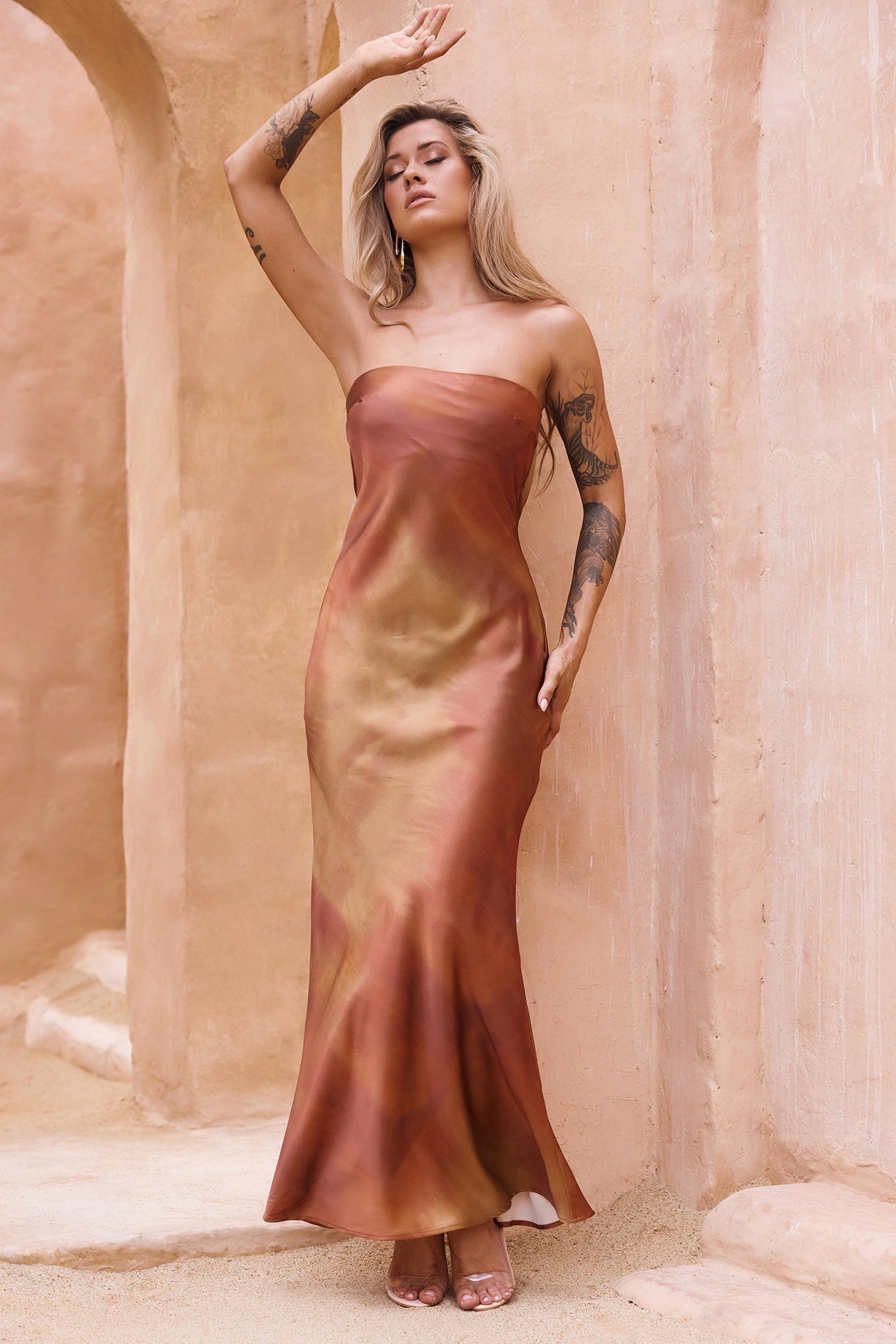 Eye Candy Maxi Dress - Copper
