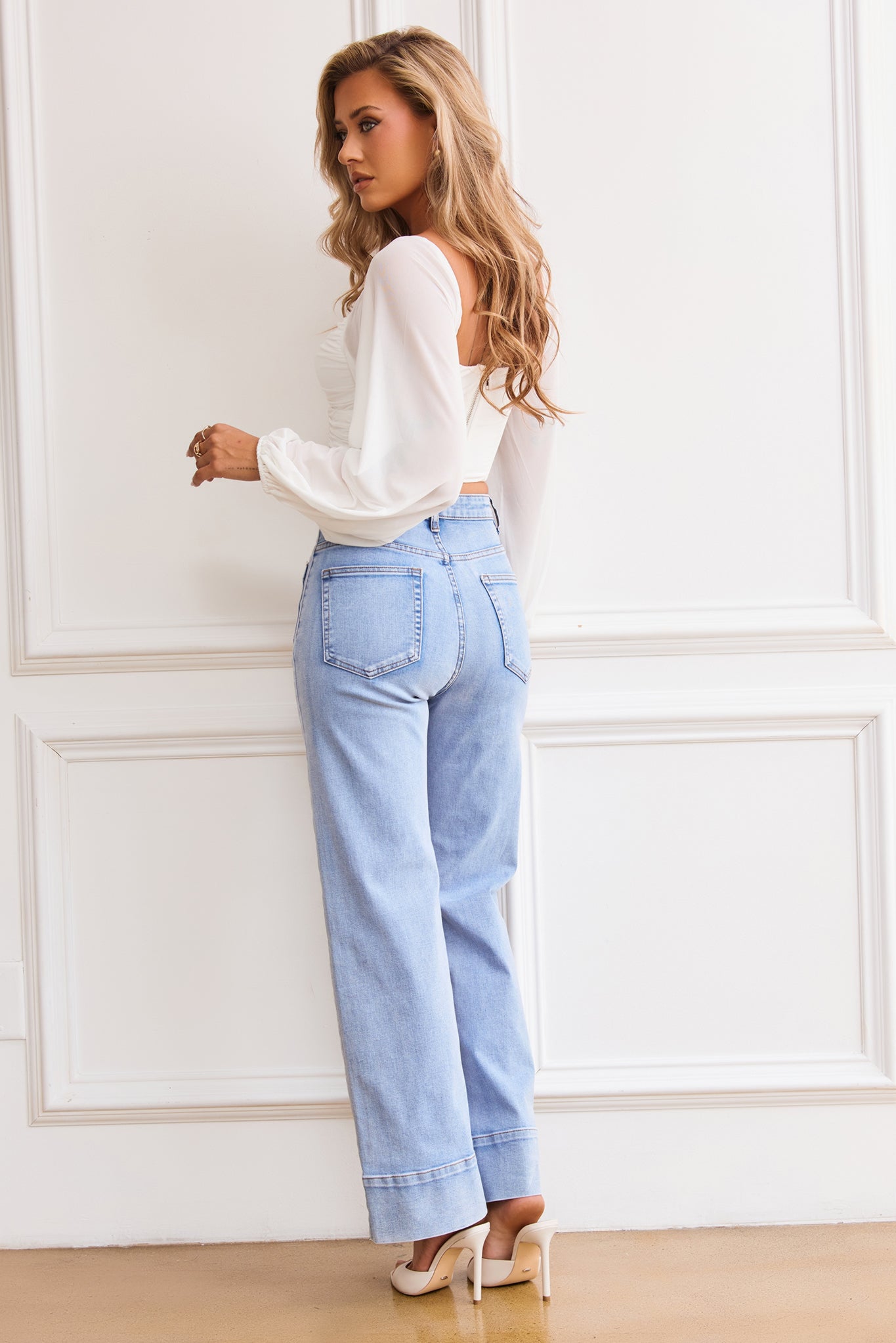 Harper Jeans - Washed Blue
