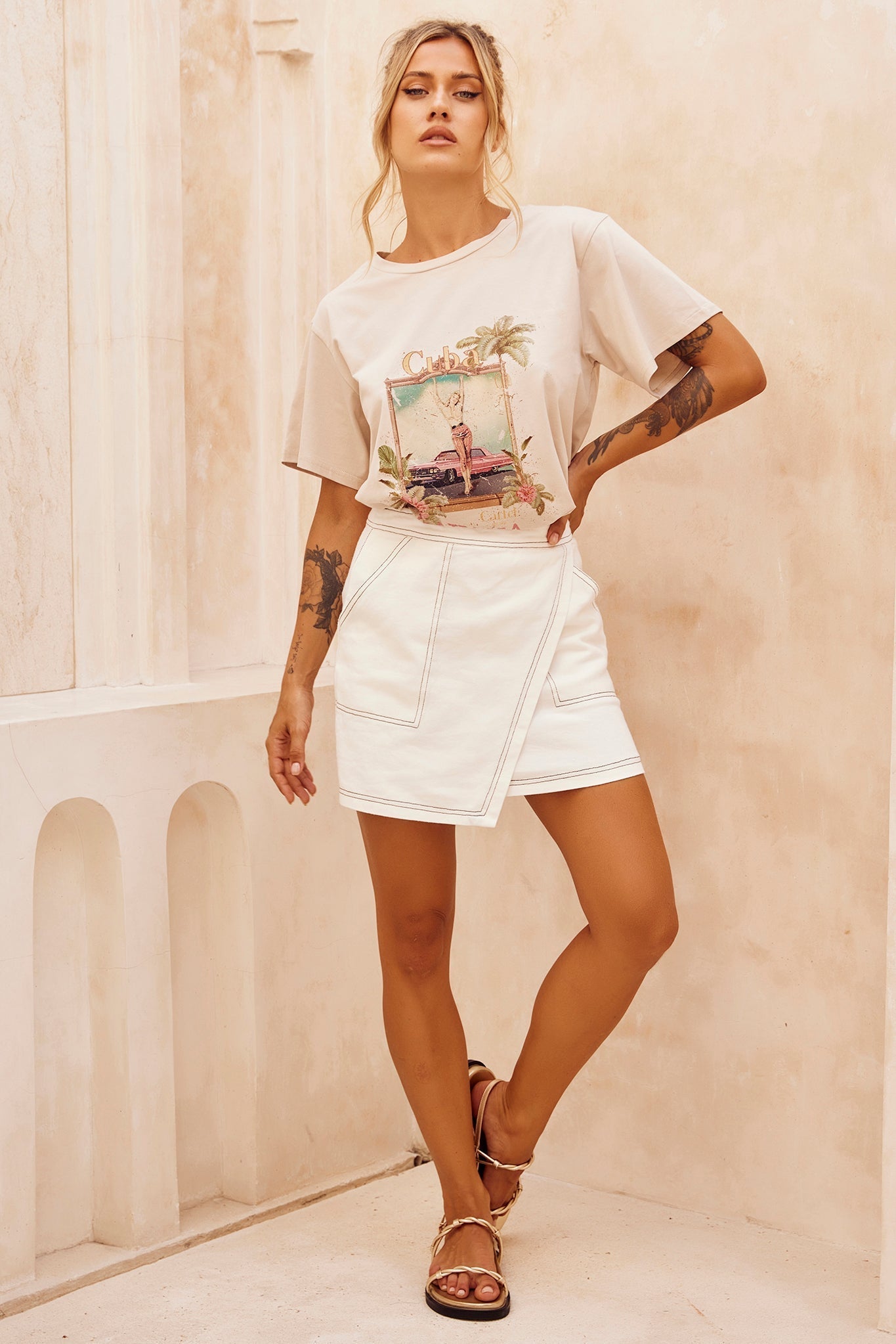 Le Island Tee - Sand