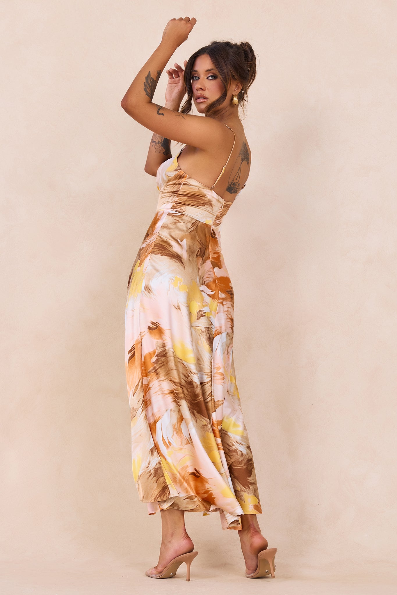 Send Love Maxi Dress - Orange Multi