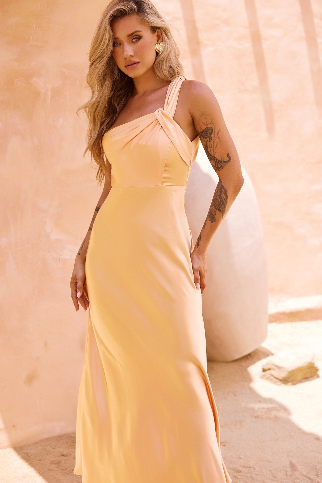 Serene Sway Maxi Dress - Orange