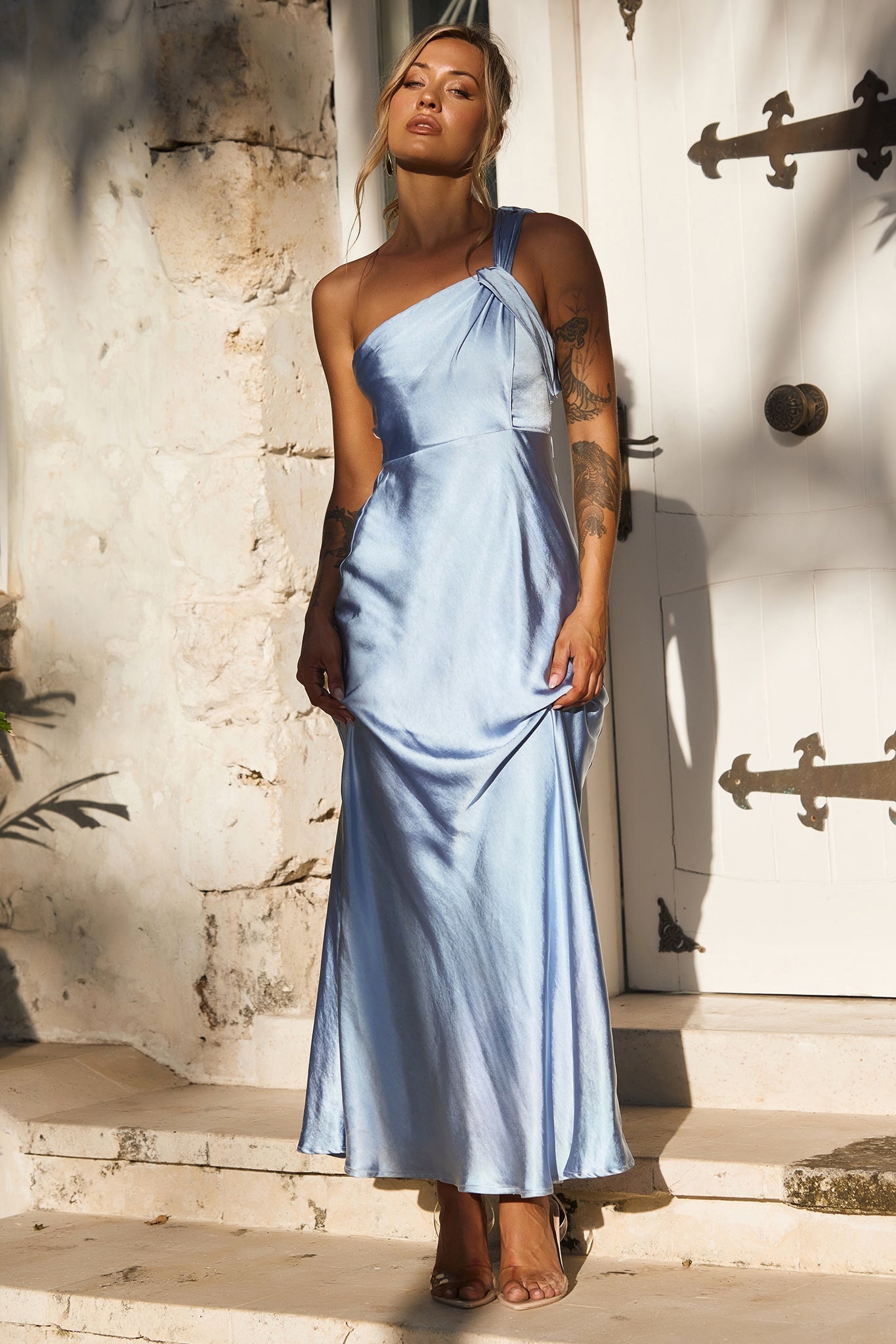 Serene Sway Maxi Dress - Steel Blue