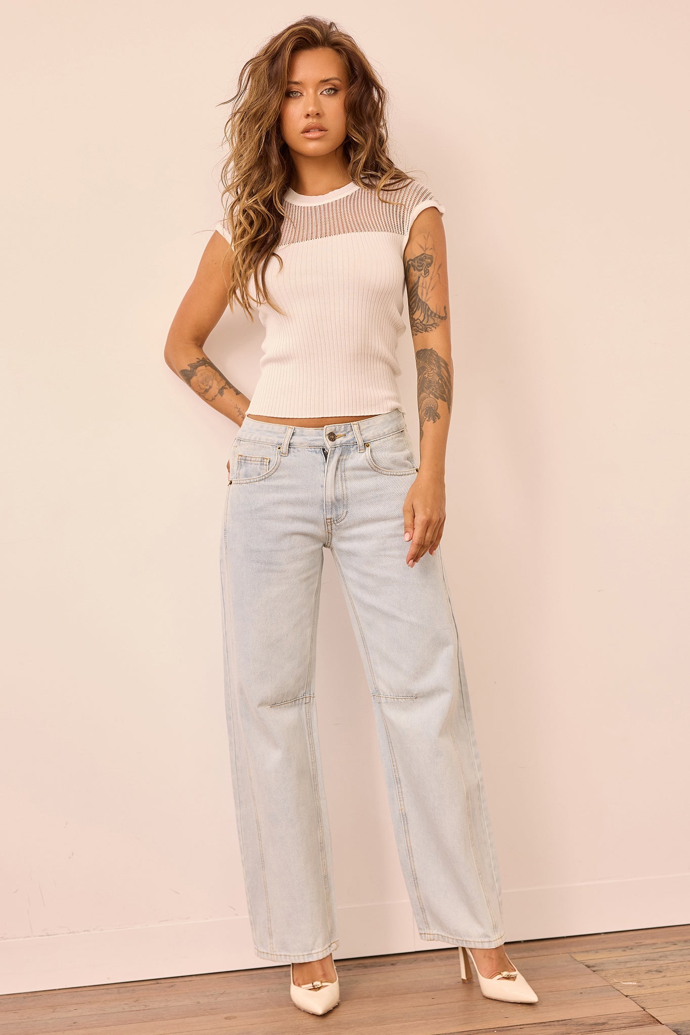 Starlit Dreams Knit Top - White