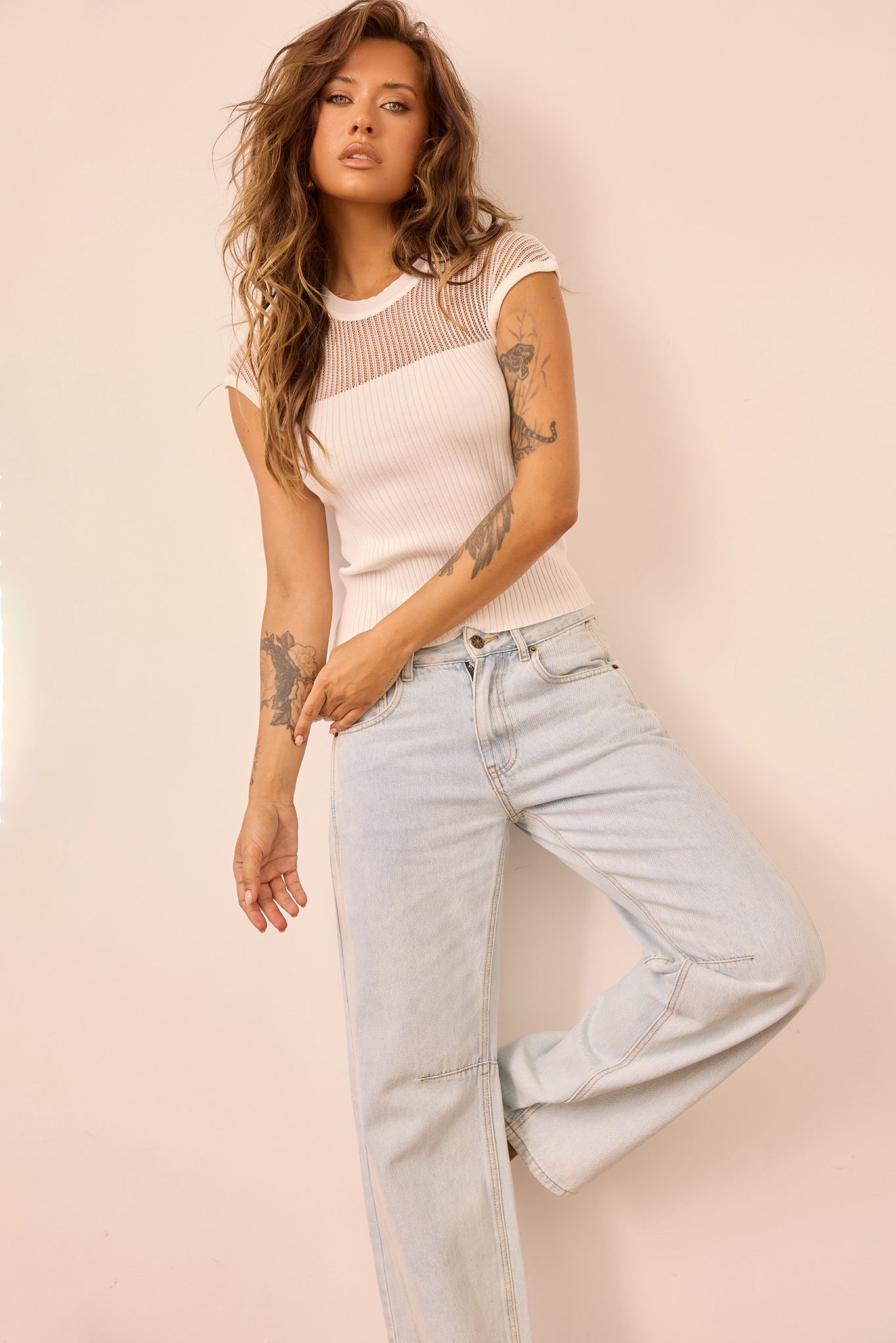 Starlit Dreams Knit Top - White